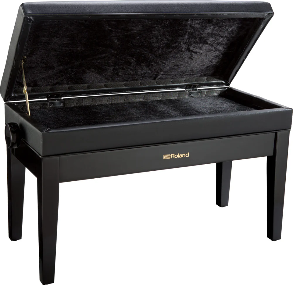 Roland RPB-D400RW Duet Piano Bench; Rosewood Vinyl Seat - Image 2