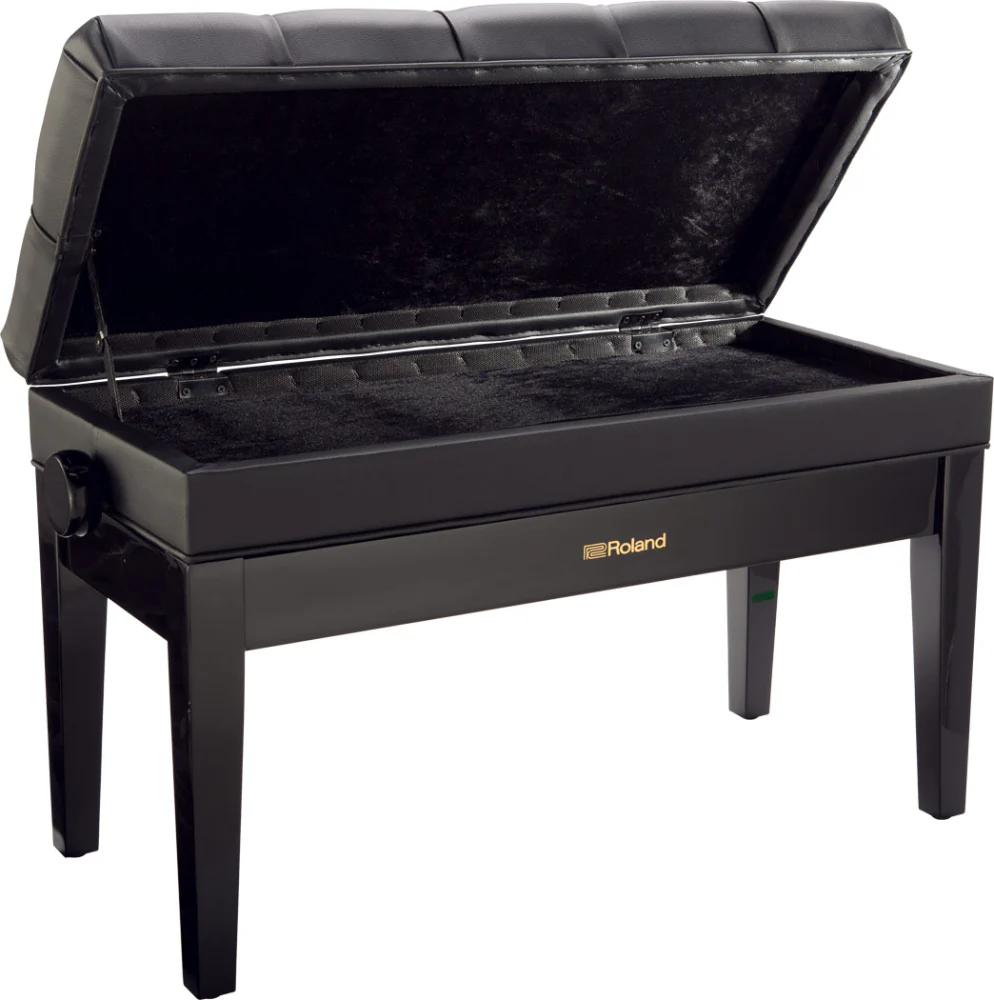Roland RPB-D500RW Duet Piano Bench; Rosewood Vinyl Seat - Image 2