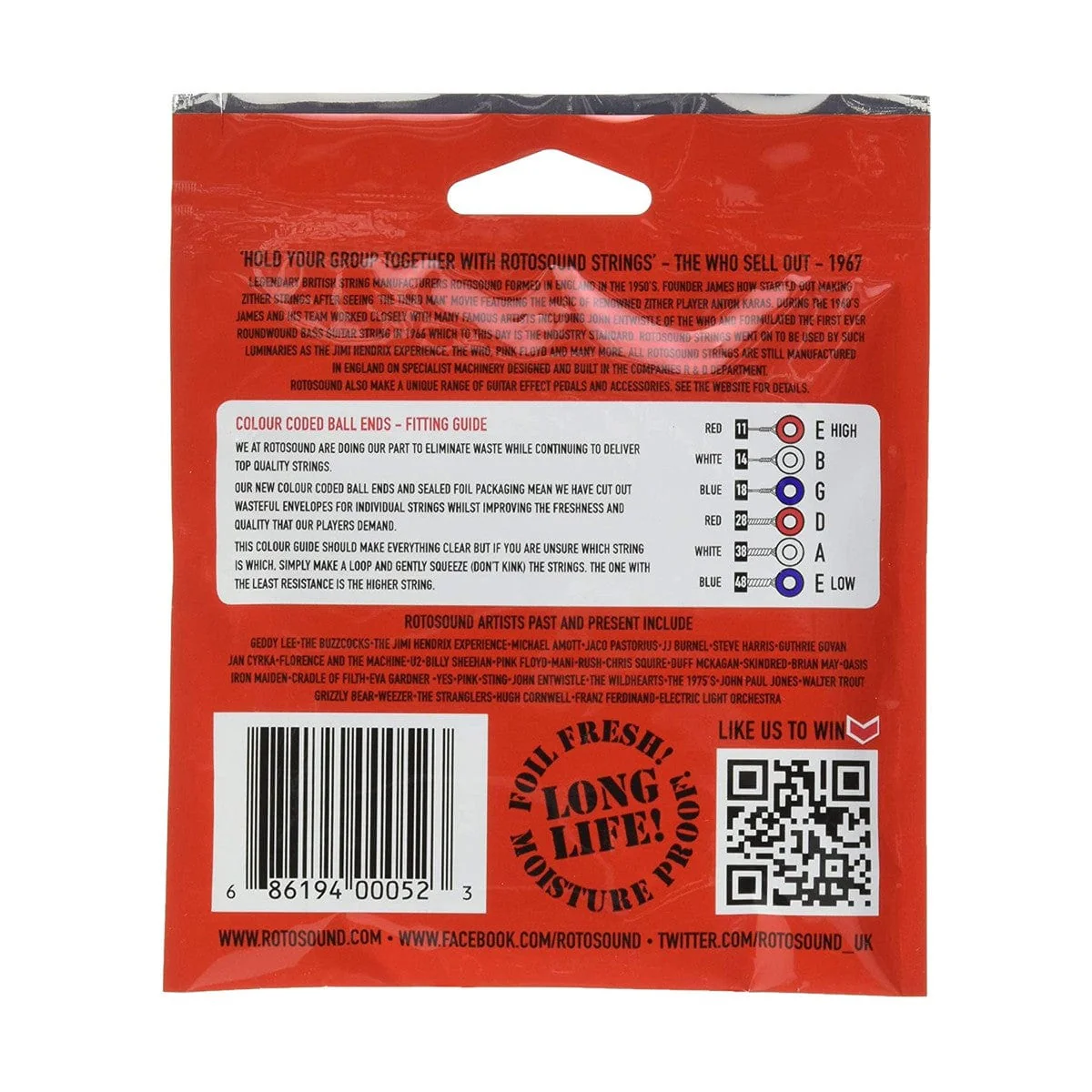 Rotosound R11 Roto red set - Image 2