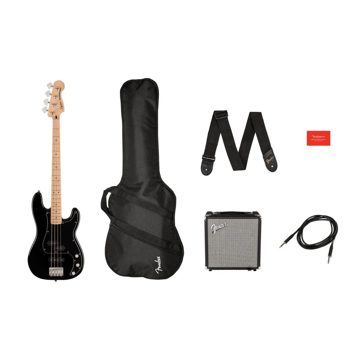 Squier Affinity Precision Bass PJ Pack Maple Black Pack - Image 2