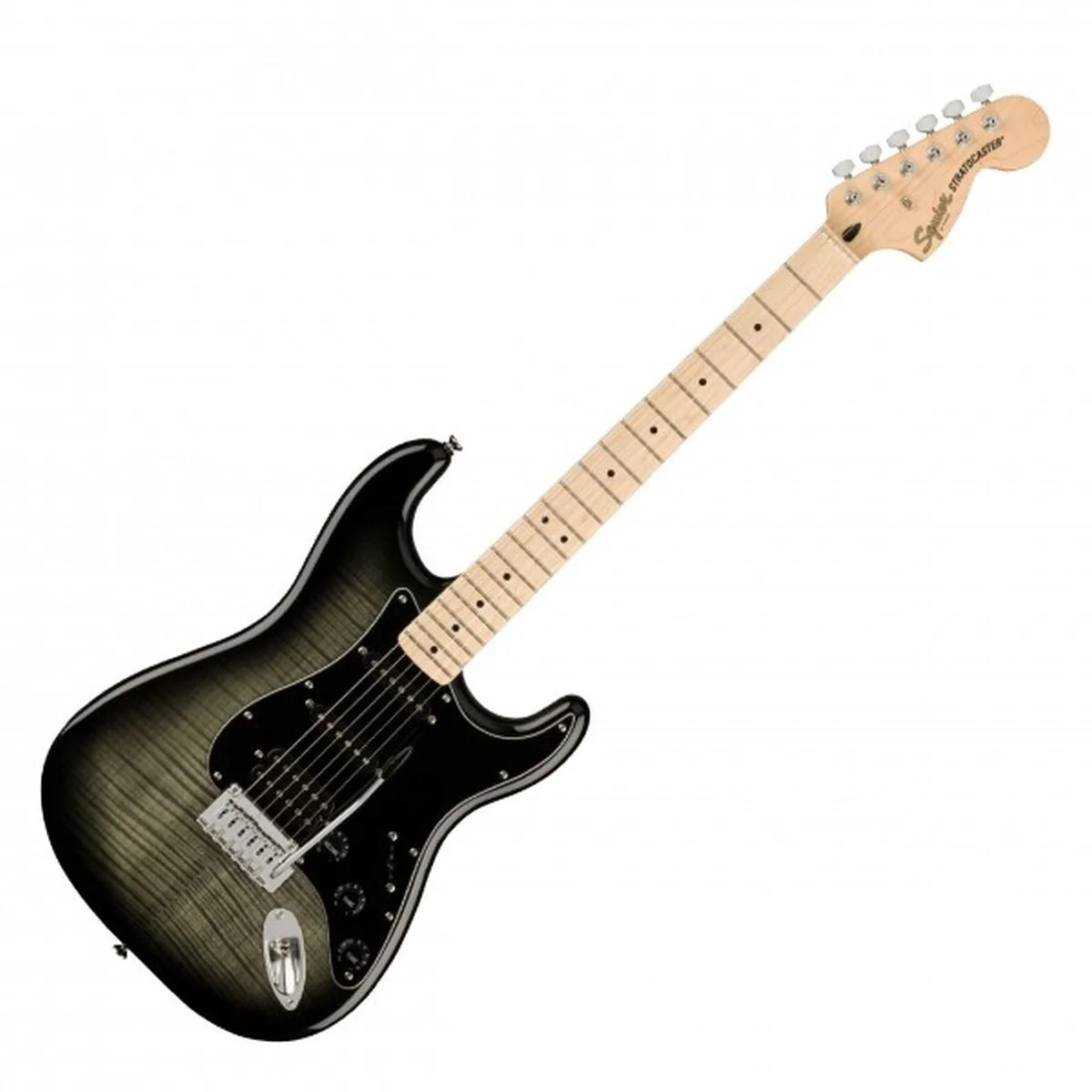 Squier Affinity Series Stratocaster FMT HSS; Black Burst - Image 2