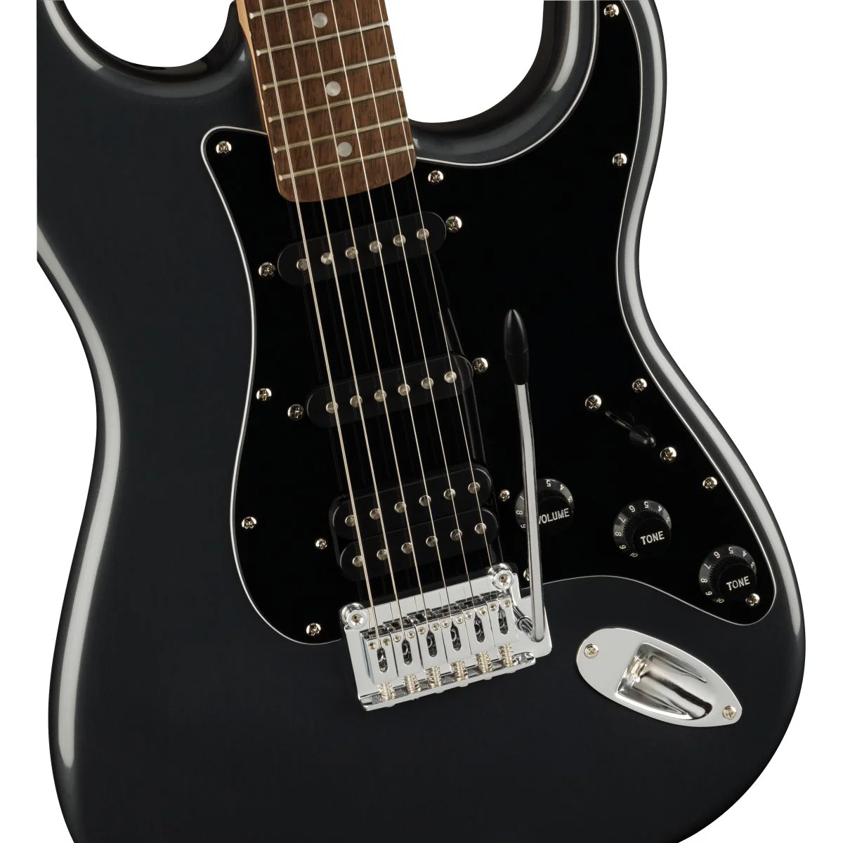 Squier Affinity Stratocaster HSS Guitar Pack Charcoal Frost Metallic - Image 9