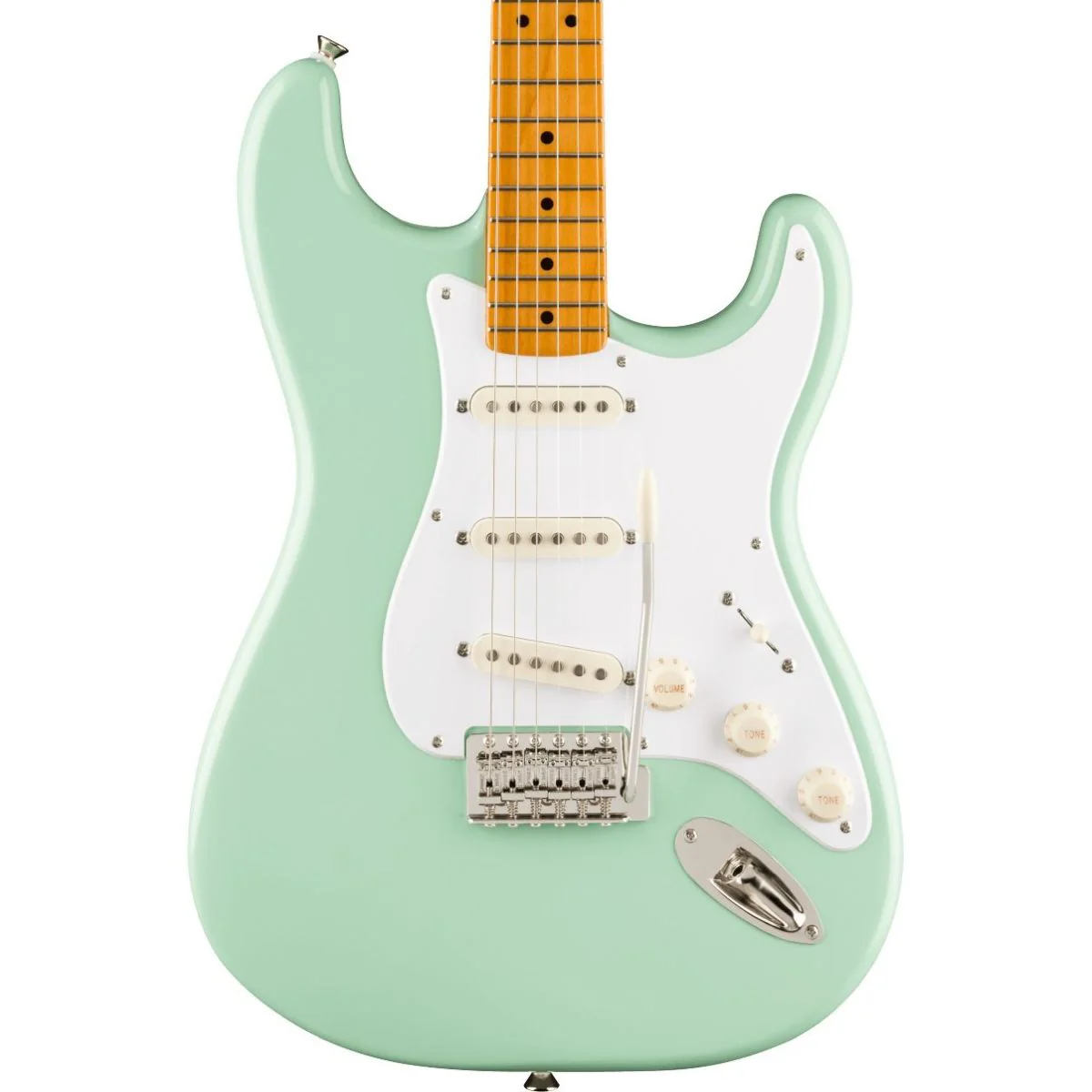 Squier Classic Vibe '50s Stratocaster HT, Maple Fingerboard, Parchment Pickguard, Surf Green