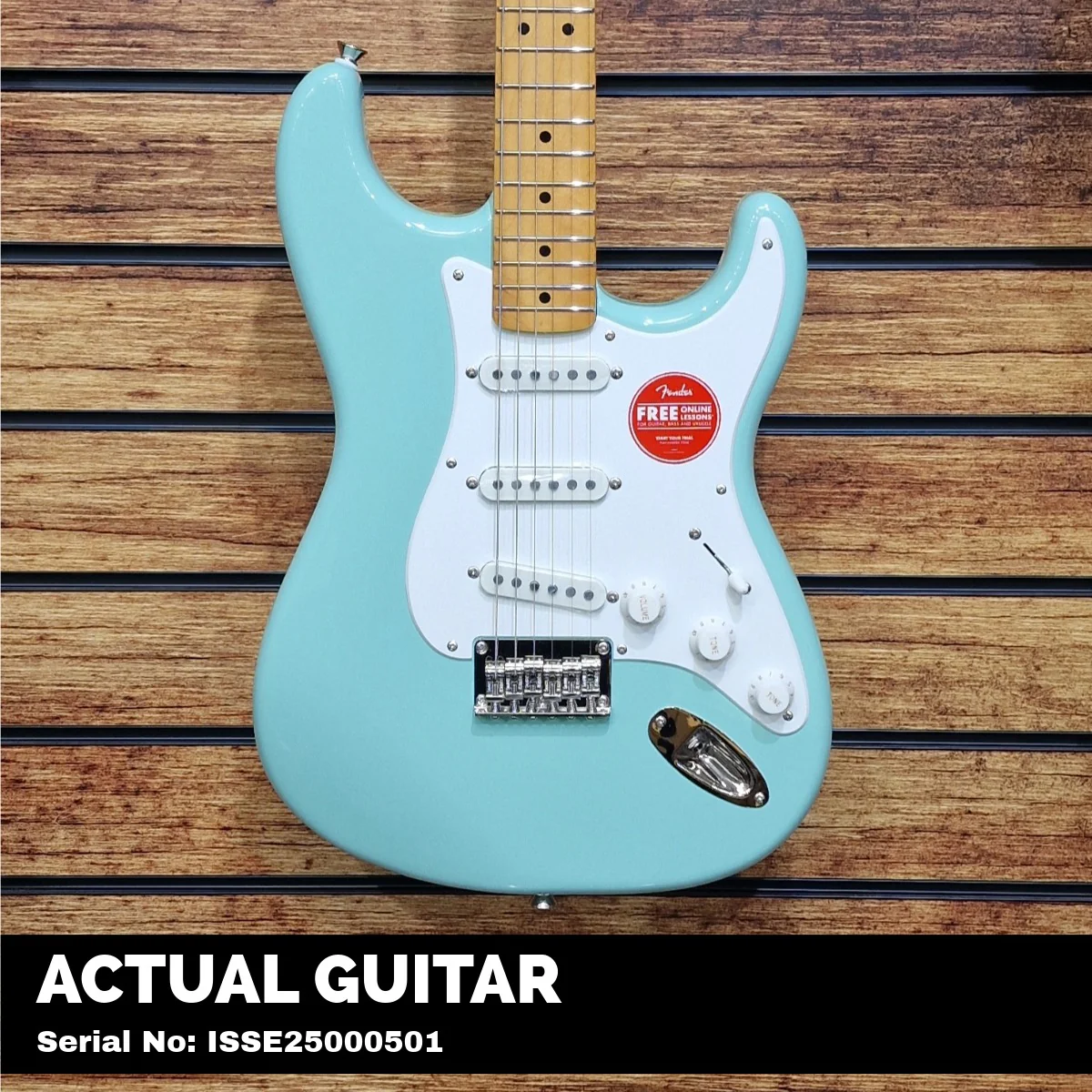 Squier Classic Vibe '50s Stratocaster HT, Maple Fingerboard, Parchment Pickguard, Surf Green - Image 2