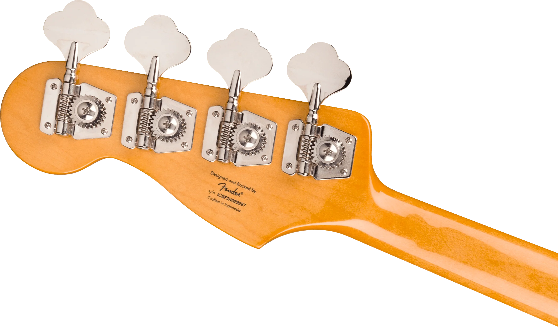 Squier Classic Vibe '60s Jazz Bass; Laurel Fingerboard, Tortoishell Pickguard, Tahitian Coral - Image 5