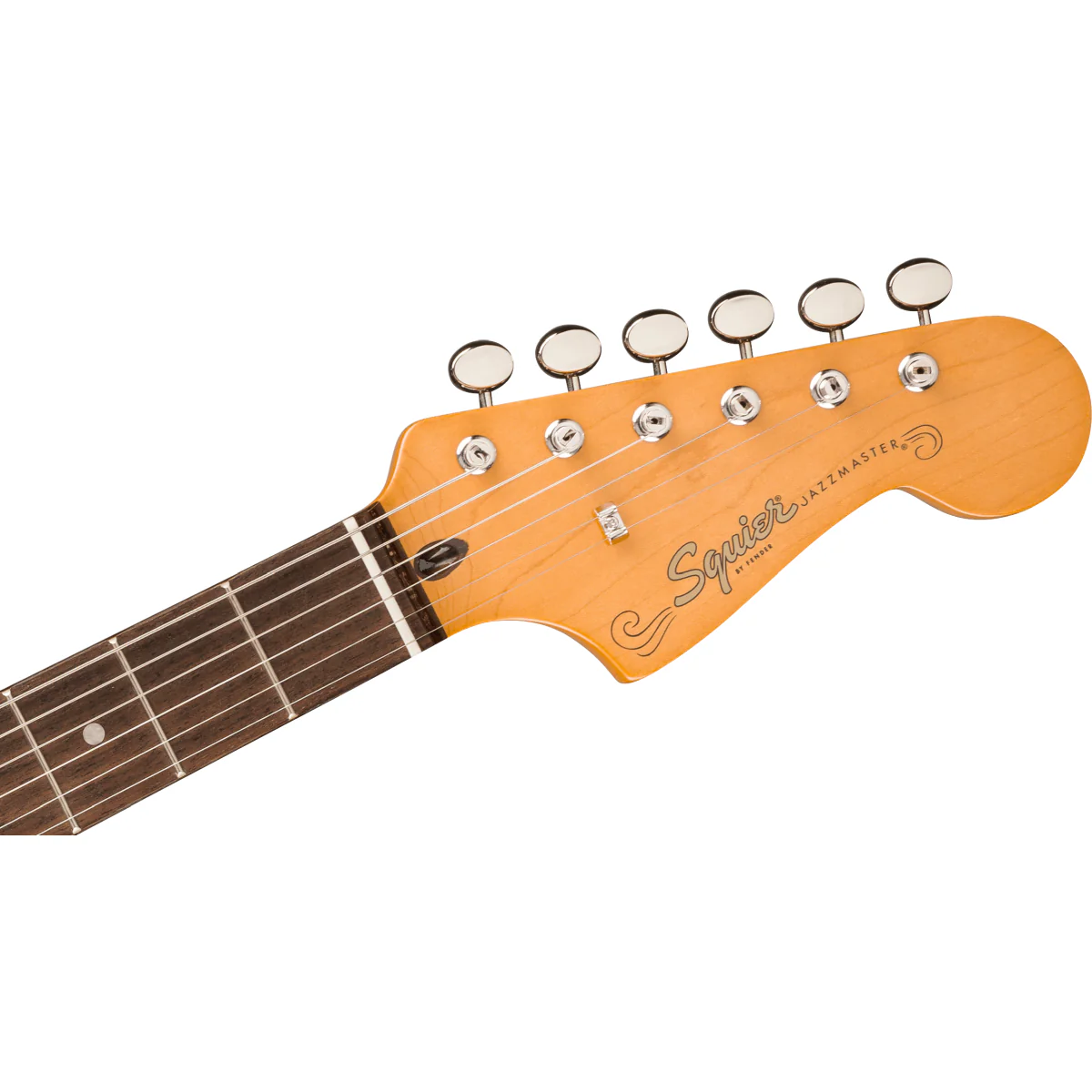 Squier Classic Vibe '60s Jazzmaster; Laurel Fingerboard, Tortoishell Pickguard, Tahitian Coral - Image 3