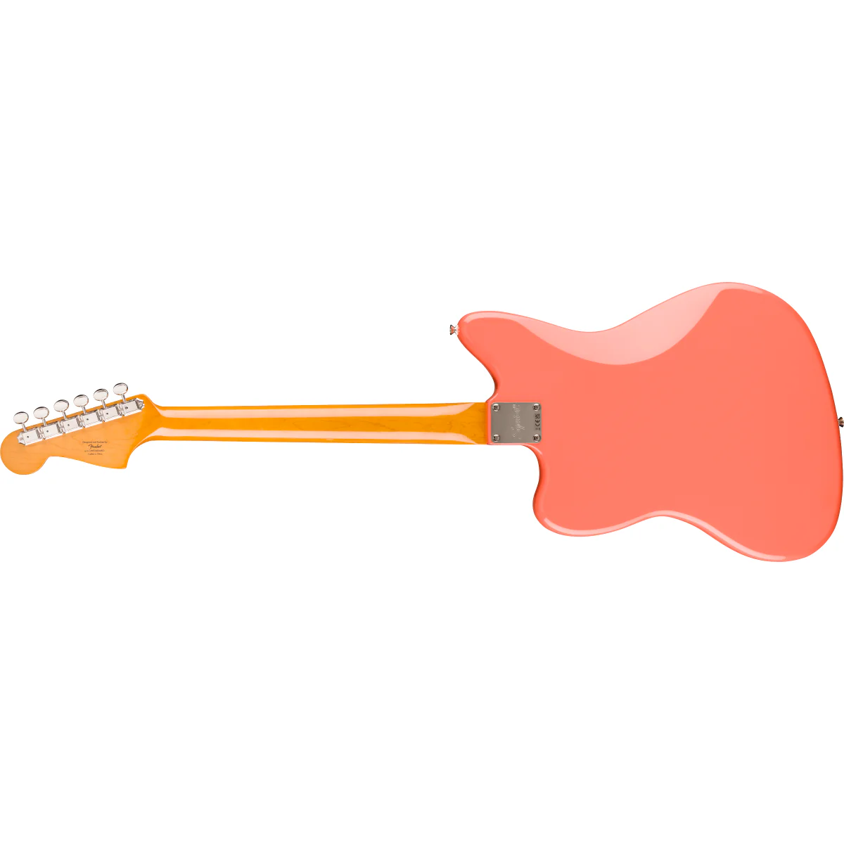Squier Classic Vibe '60s Jazzmaster; Laurel Fingerboard, Tortoishell Pickguard, Tahitian Coral - Image 5