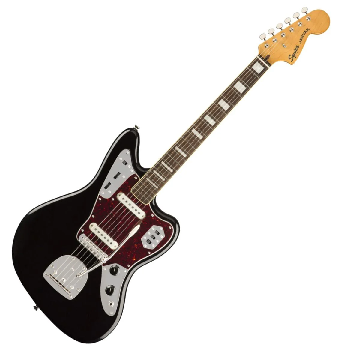 Squier Classic Vibe 70s Jaguar Black Guitar - Image 2