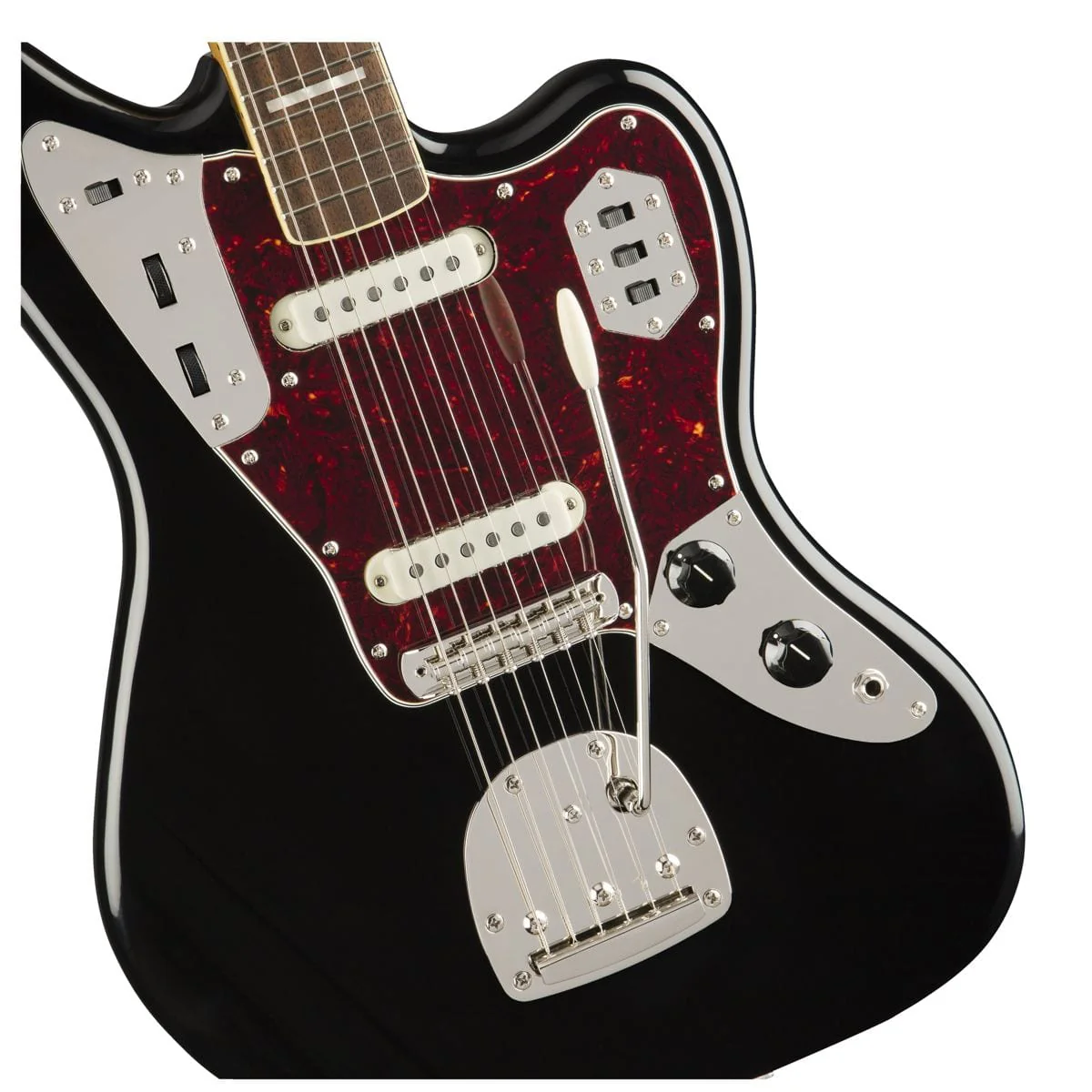 Squier Classic Vibe 70s Jaguar Black Guitar - Image 4