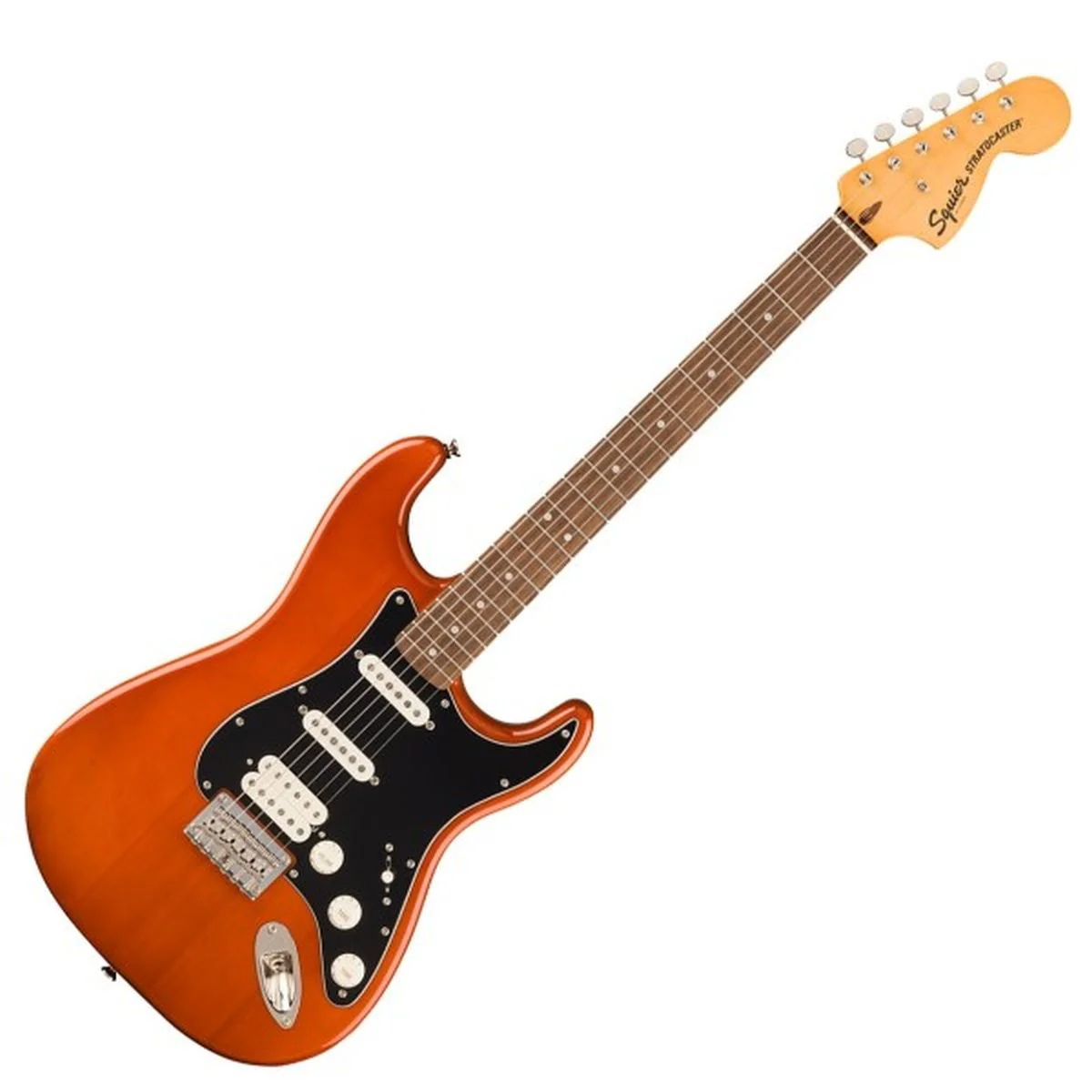 Squier Classic Vibe '70s Stratocaster HT HSS, Laurel Fingerboard, Black Pickguard, Mocha - Image 3