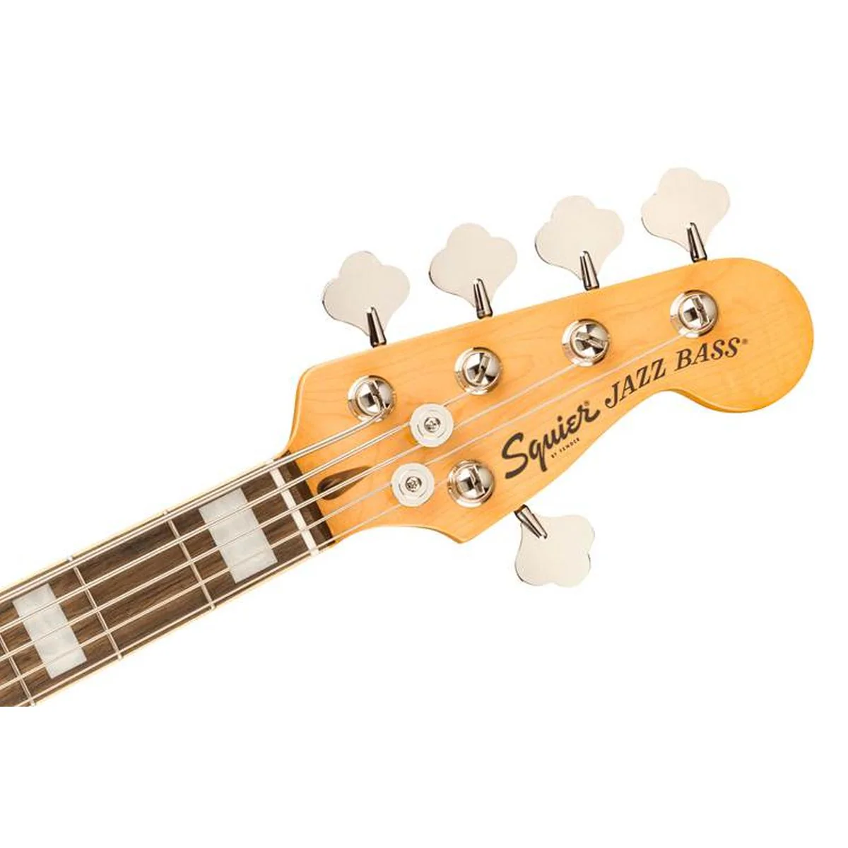 Squier Classic Vibe Active '70s Jazz Bass V, Laurel Fingerboard, White Pearloid Pickguard, Sienna Sunburst - Image 4