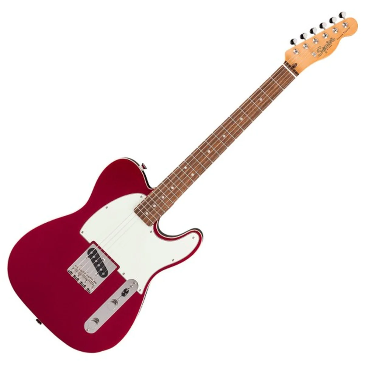 Squier Classic Vibe Custom Esquire; Laurel Fingerboard, Parchment Pickguard, Candy Apple Red - Image 2