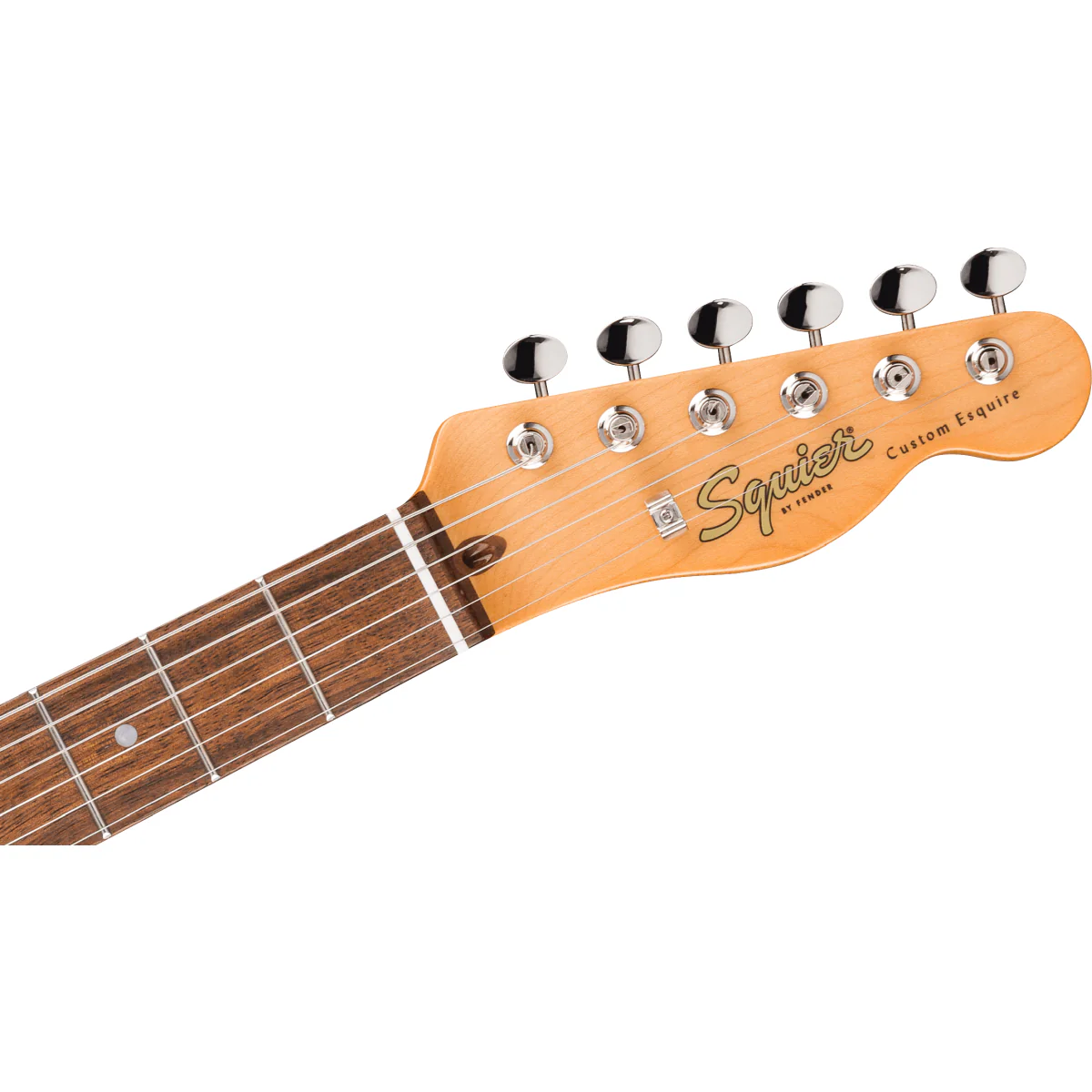 Squier Classic Vibe Custom Esquire; Laurel Fingerboard, Parchment Pickguard, Candy Apple Red - Image 3