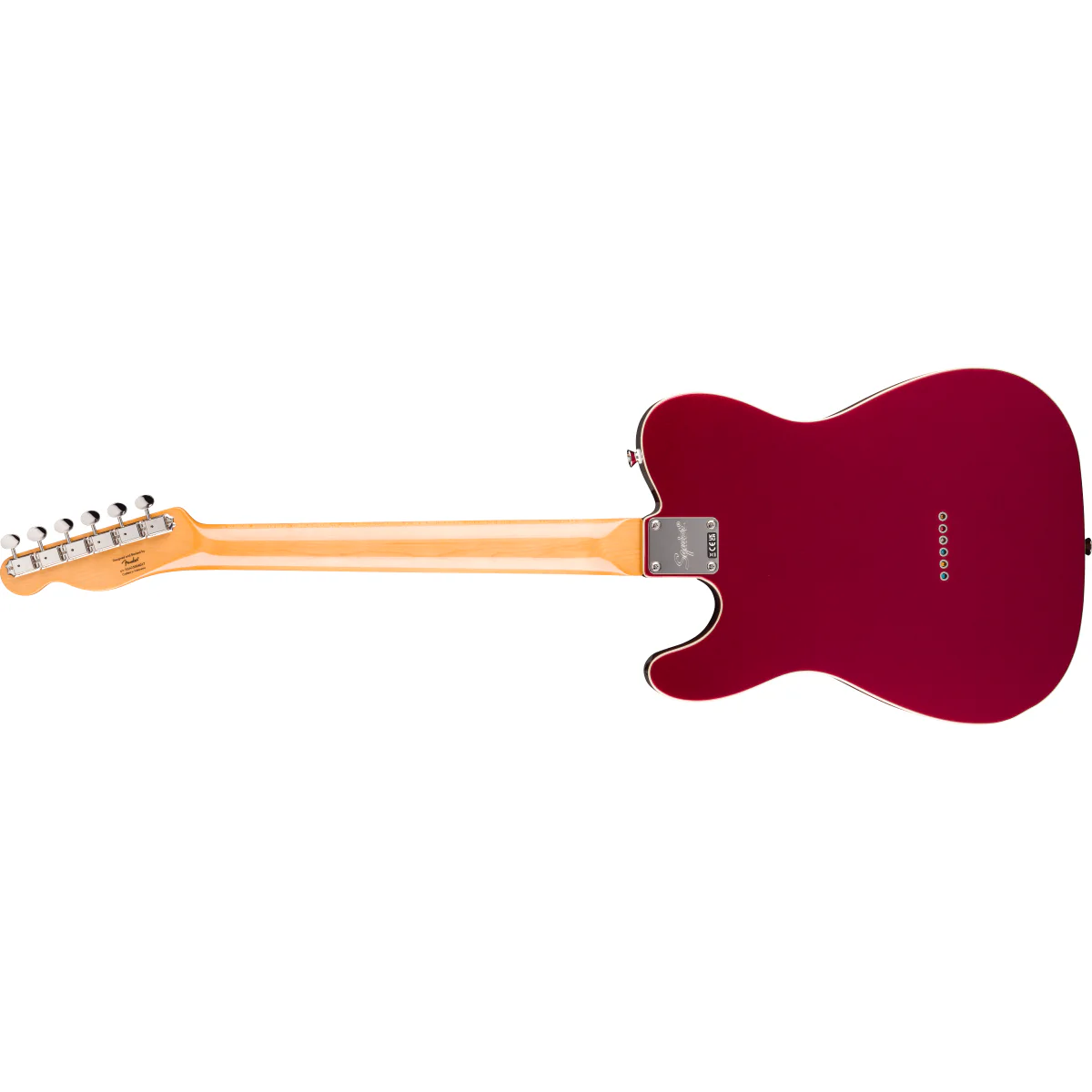 Squier Classic Vibe Custom Esquire; Laurel Fingerboard, Parchment Pickguard, Candy Apple Red - Image 4