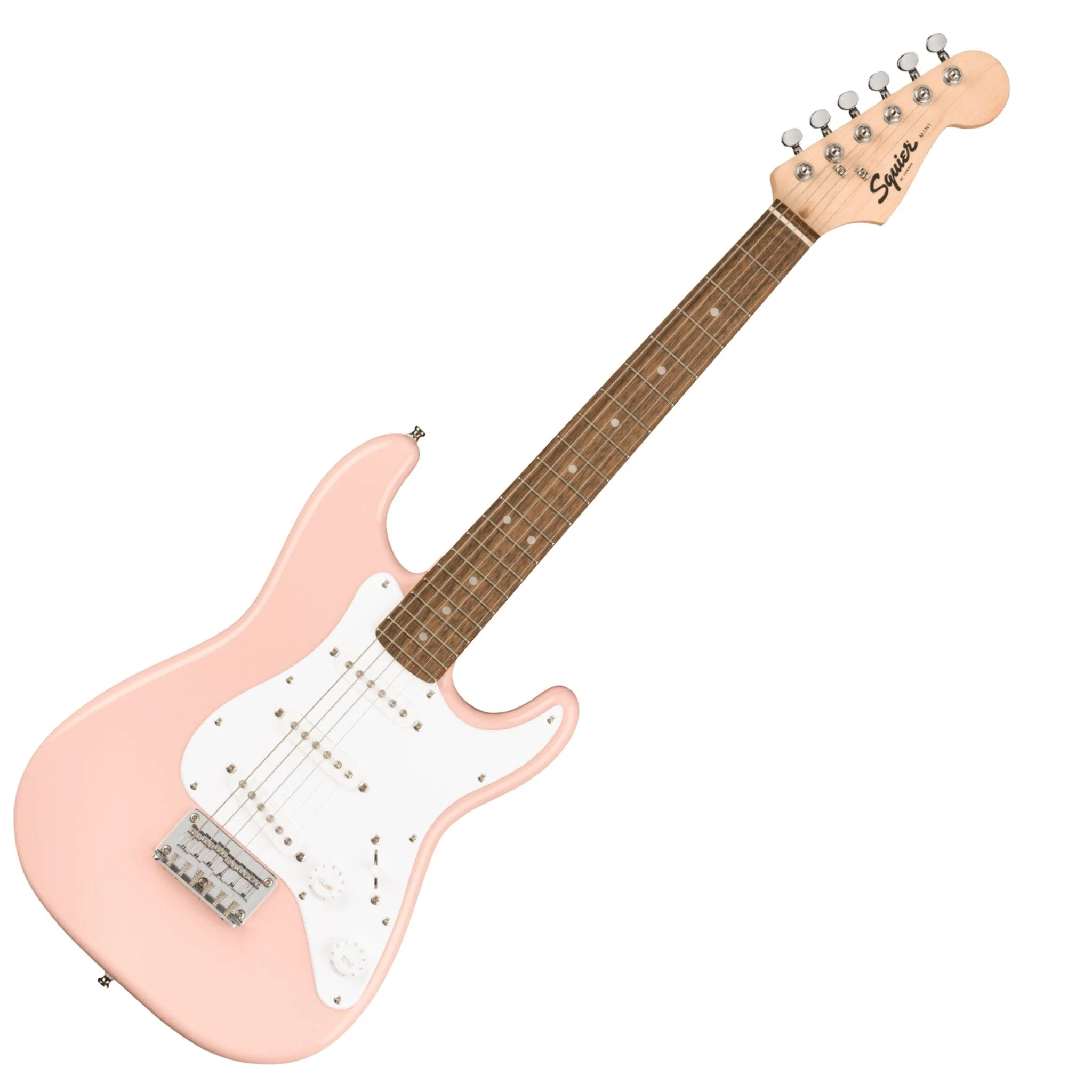 Squier Mini Strat Laurel Shell Pink Guitar - Image 2