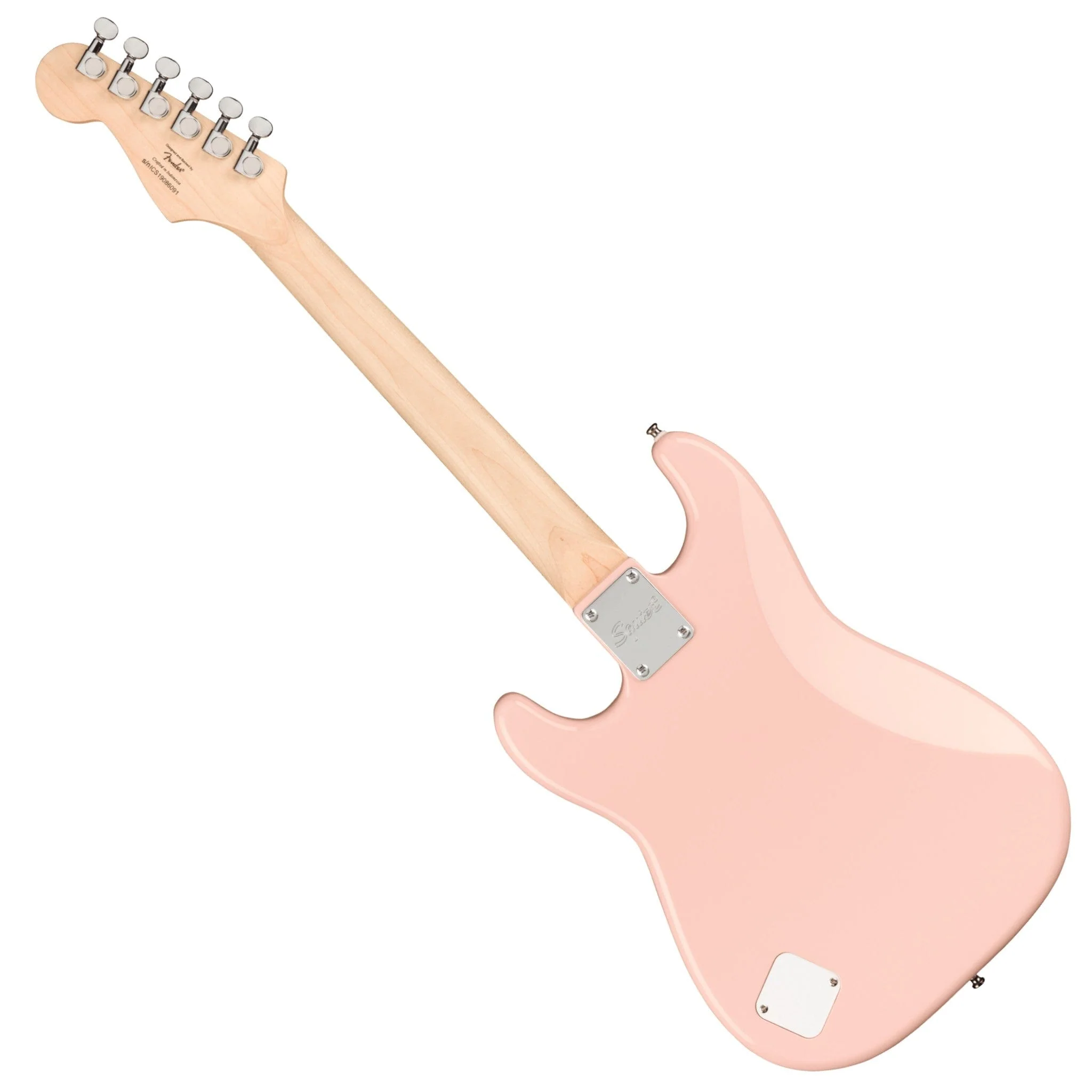 Squier Mini Strat Laurel Shell Pink Guitar - Image 3