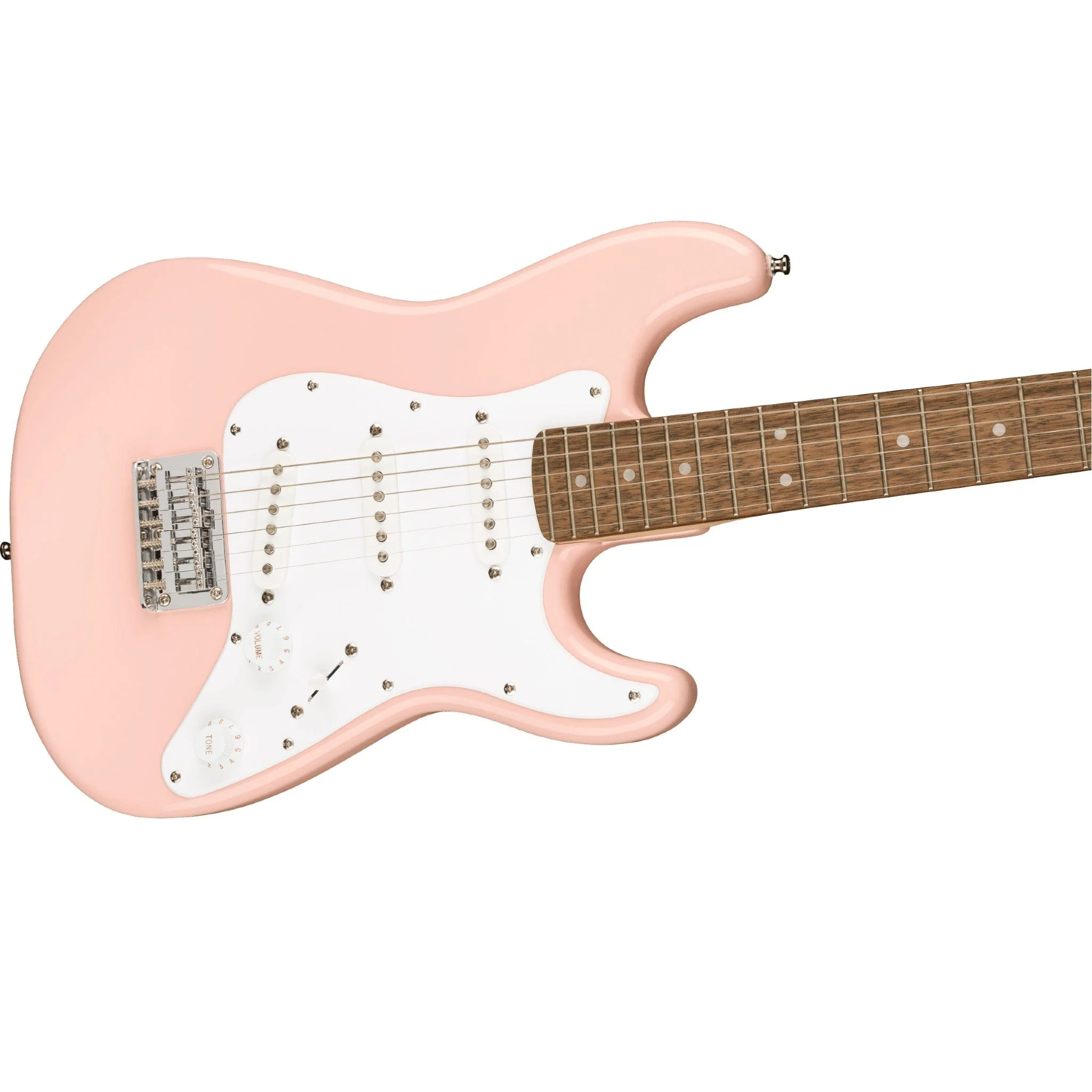 Squier Mini Strat Laurel Shell Pink Guitar - Image 5