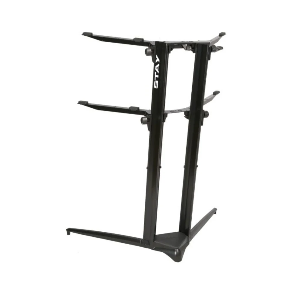 STAY Keyboard Stand PIANO 1200/02 Two Tier Heavy Duty With Carry Bag; Black - Image 2