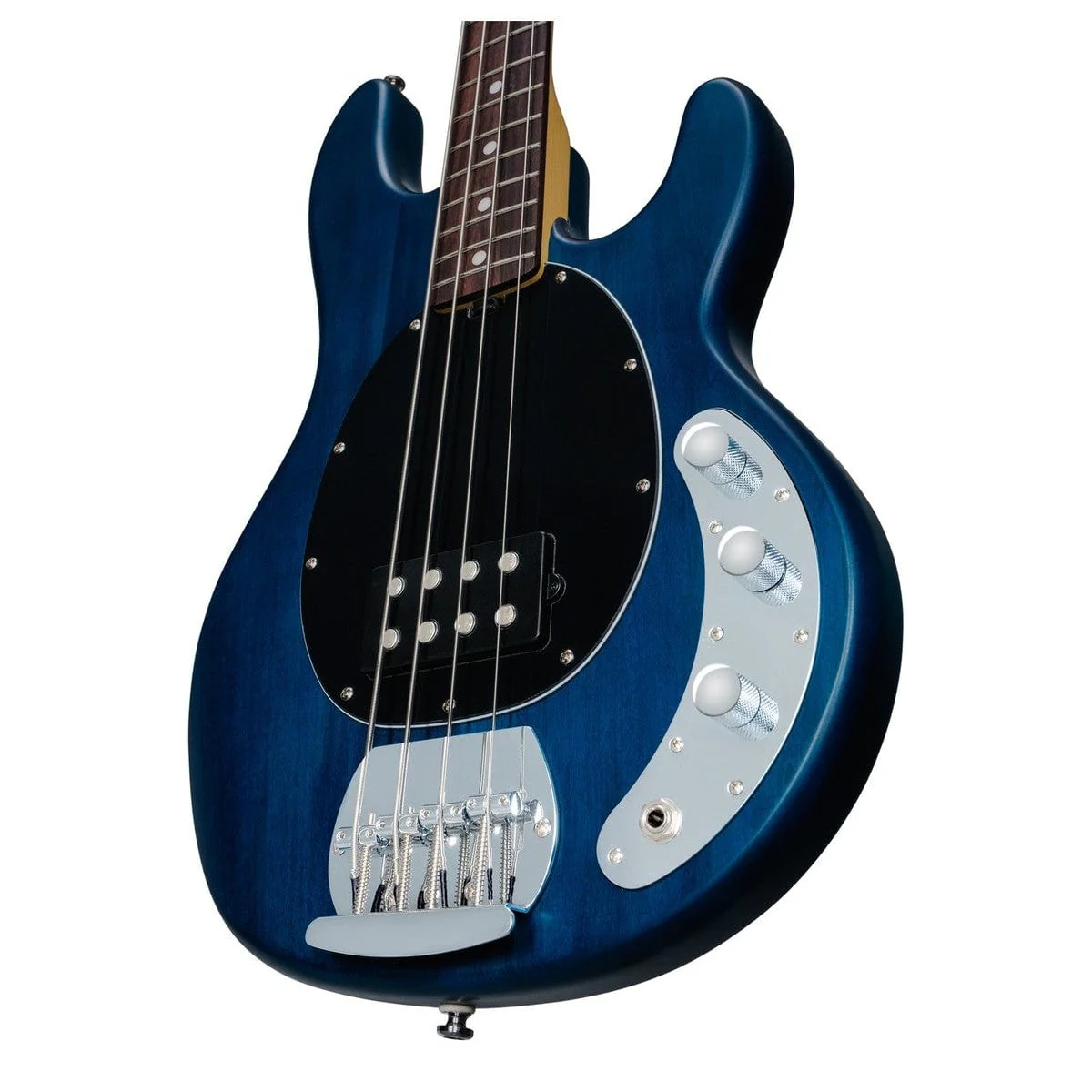 Sterling By Music Man Stingray RAY4 Trans Blue Satin Bass - Image 4