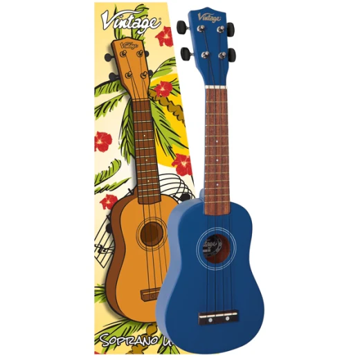 Vintage VUK15BL Satin Blue Ukulele - Image 7
