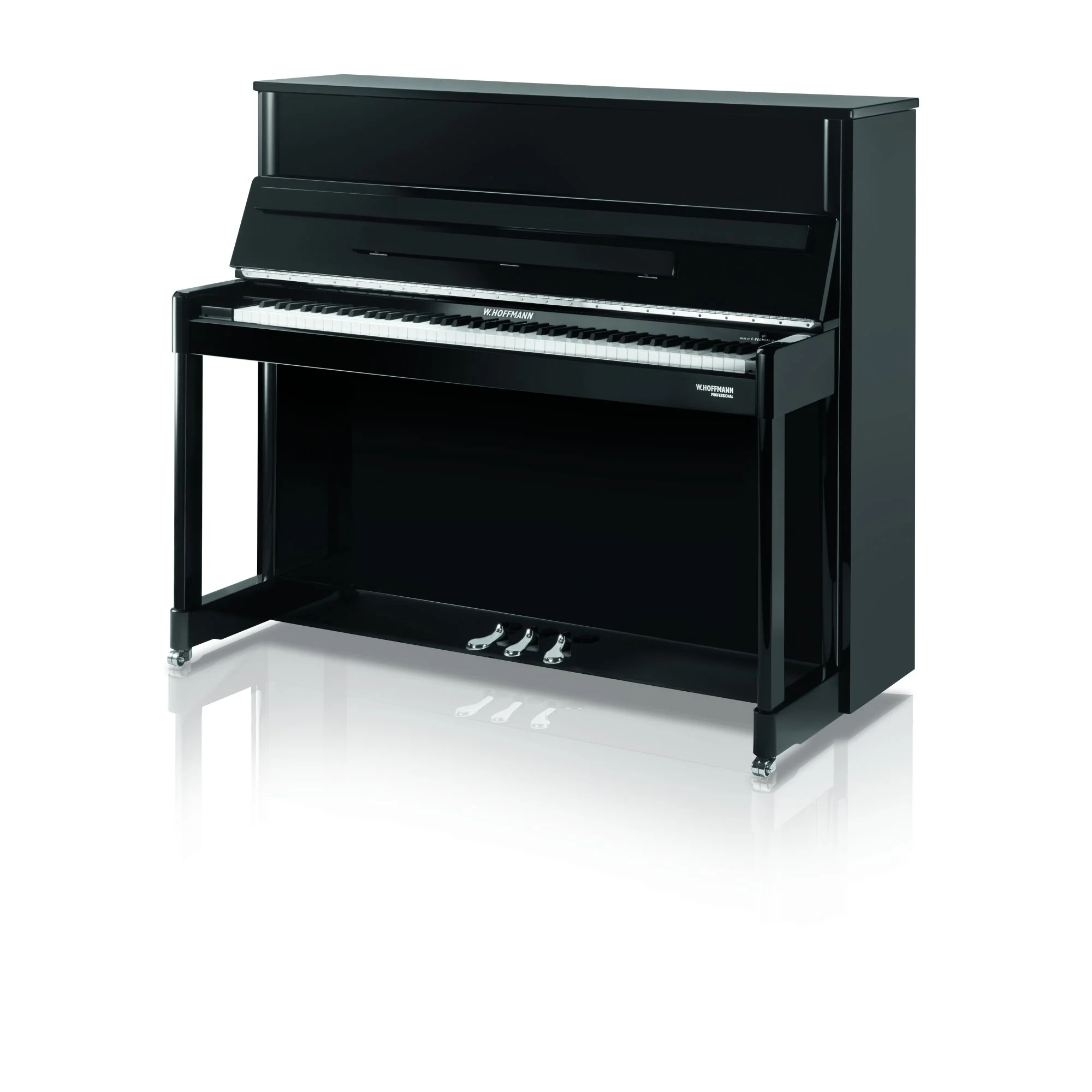 W. Hoffmann Professional P120 Upright Piano in Polished Ebony - Image 3