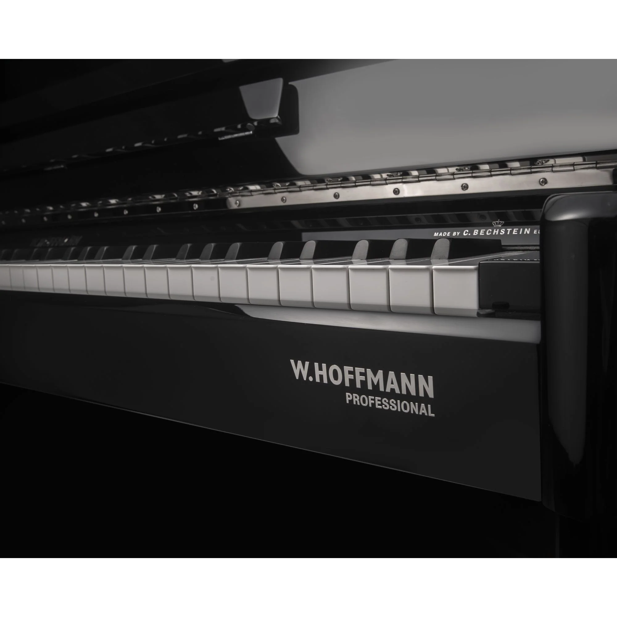 W. Hoffmann Professional P120 Upright Piano in Polished Ebony - Image 4