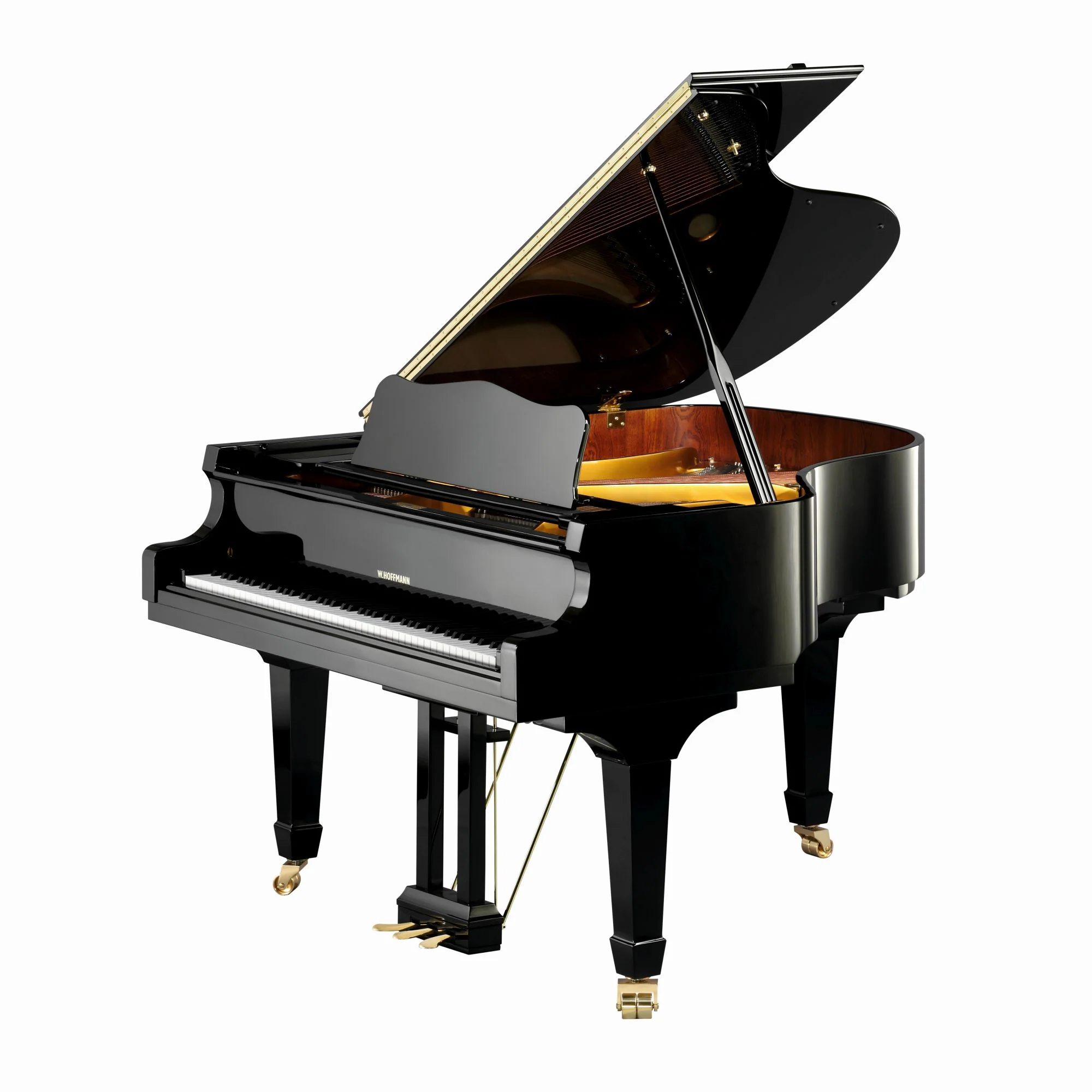 W. Hoffmann Vision V158 Grand Piano in Polished Ebony with Vario Duet Silent System - Image 2