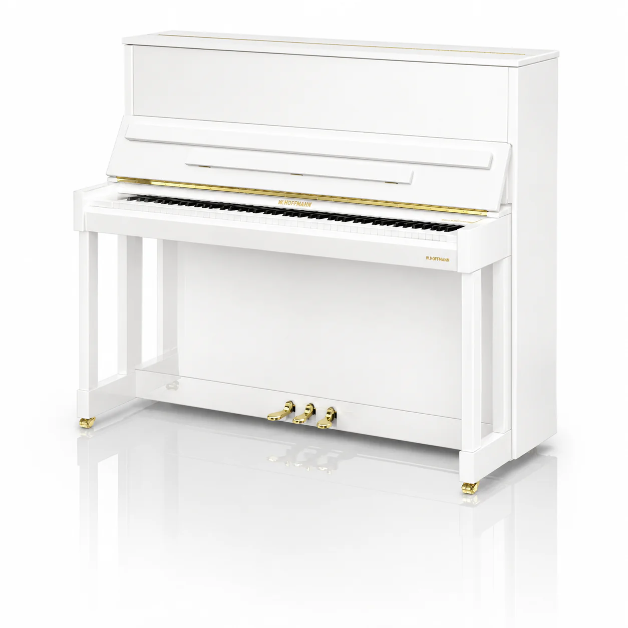W. Hoffmann Vision V6 Upright Piano in Polished White