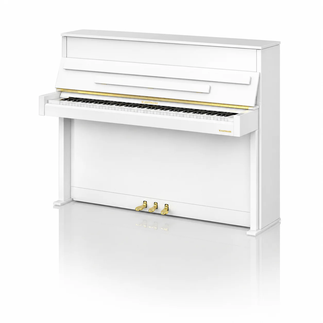 W. Hoffmann Vision V8 Upright Piano in Polished White