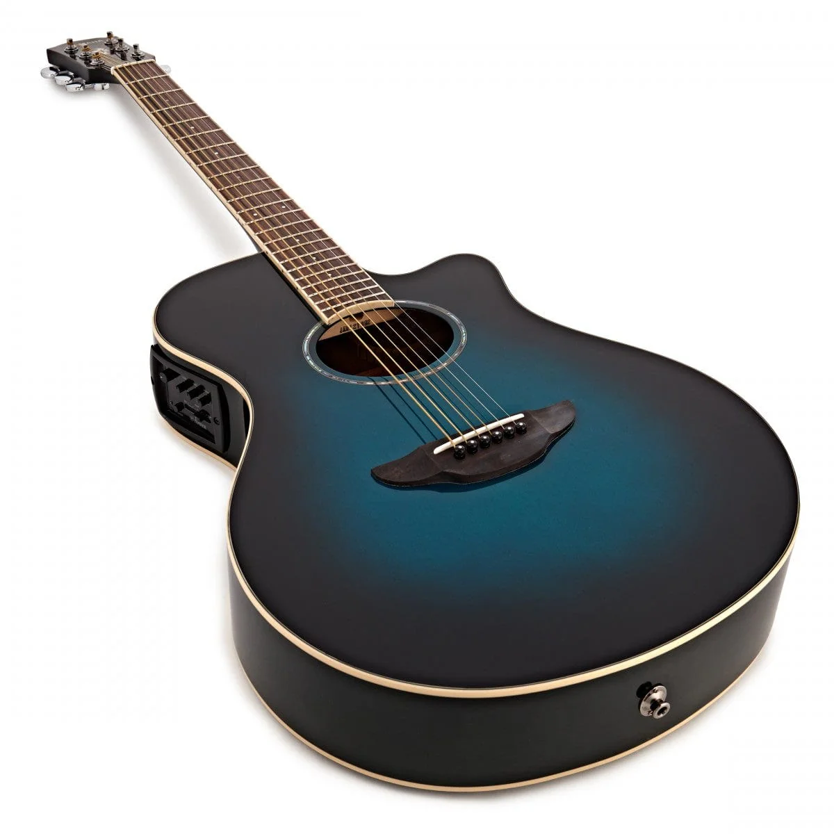 Yamaha APX600OBB Electro Acoustic Guitar Oriental Blue Burst - Image 4
