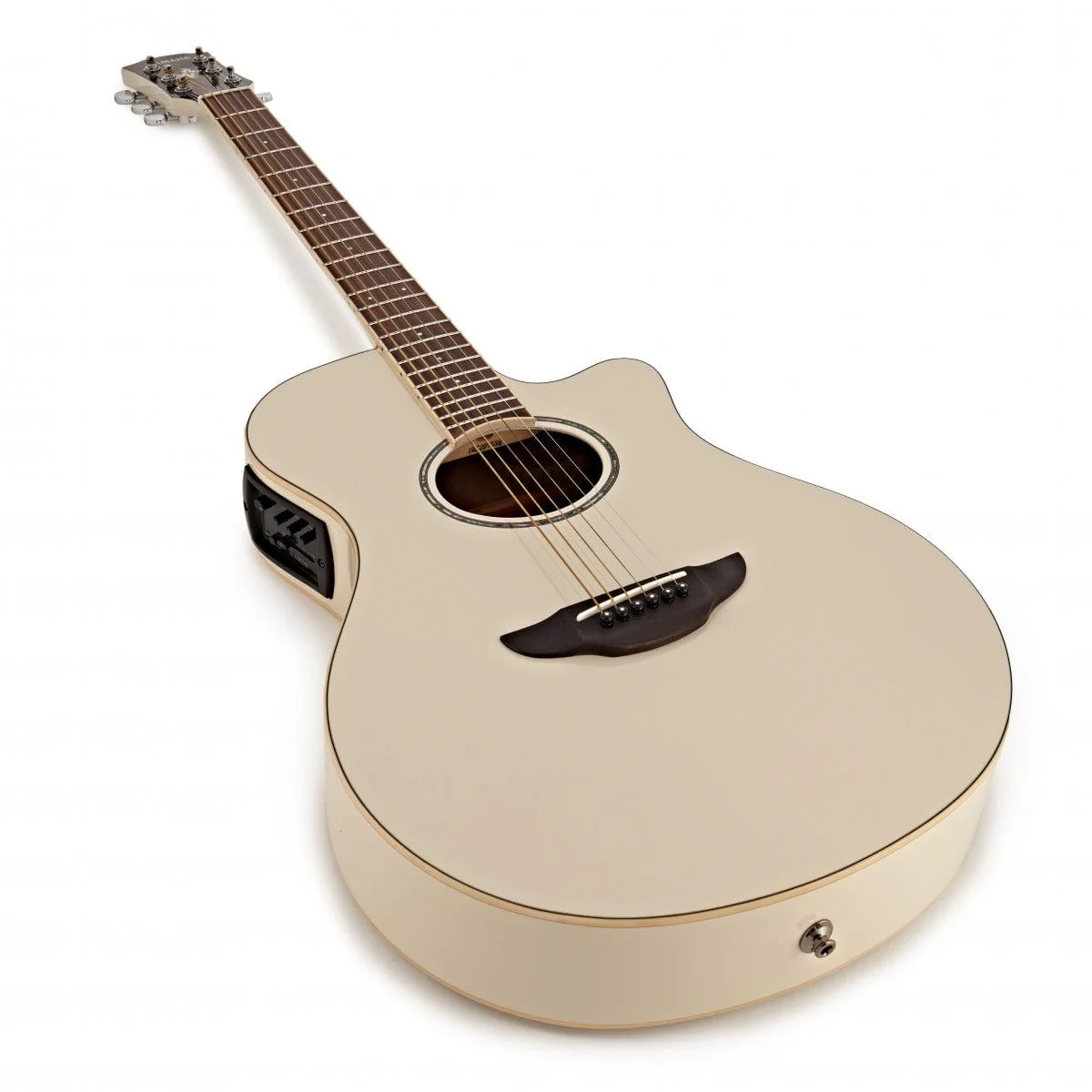 Yamaha APX600VW Electro Acoustic Guitar Vintage White - Image 4