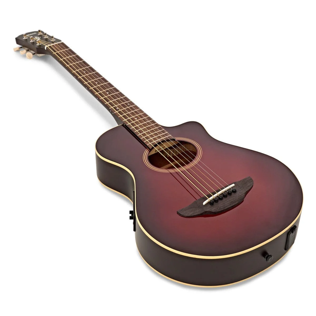 Yamaha APXT2 Electro Acoustic Guitar Dark Red Burst - Image 4