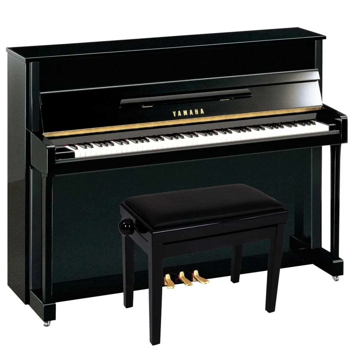 Yamaha B2 Upright Piano; Polished Ebony - Image 11