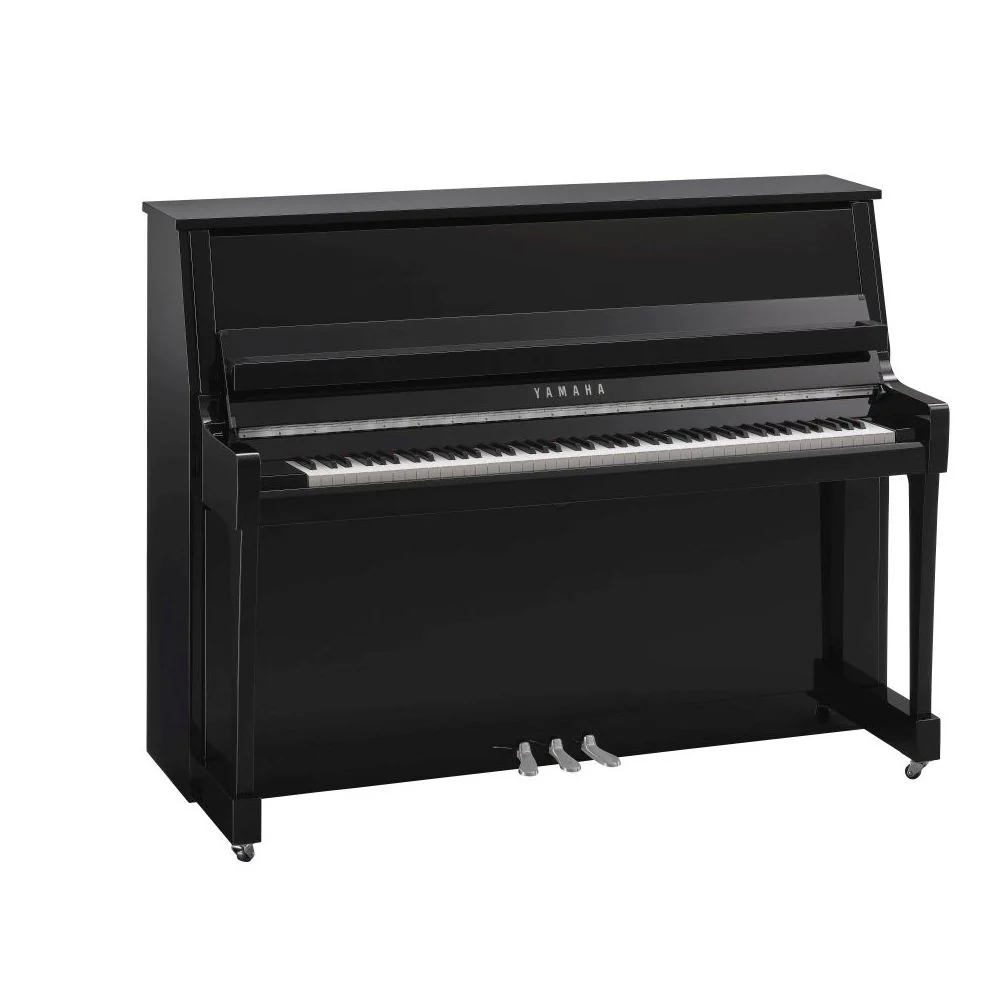 Yamaha B20 Upright Piano; Polished Ebony & Chrome Fittings
