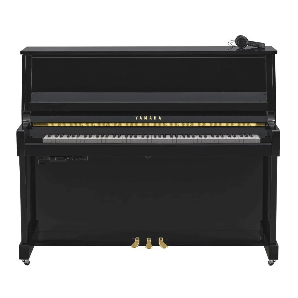 Yamaha B30 SC3 Silent Upright Piano; Polished Ebony - Image 2