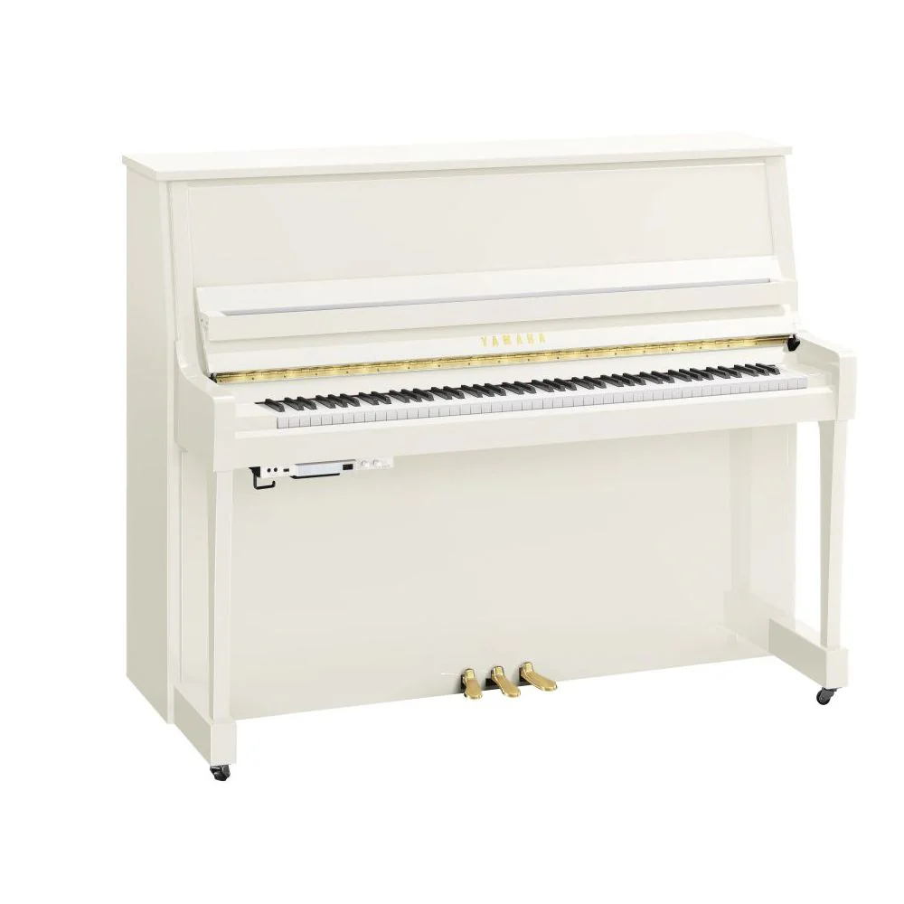 Yamaha B30 TC3 TransAcoustic Upright Piano; Polished White