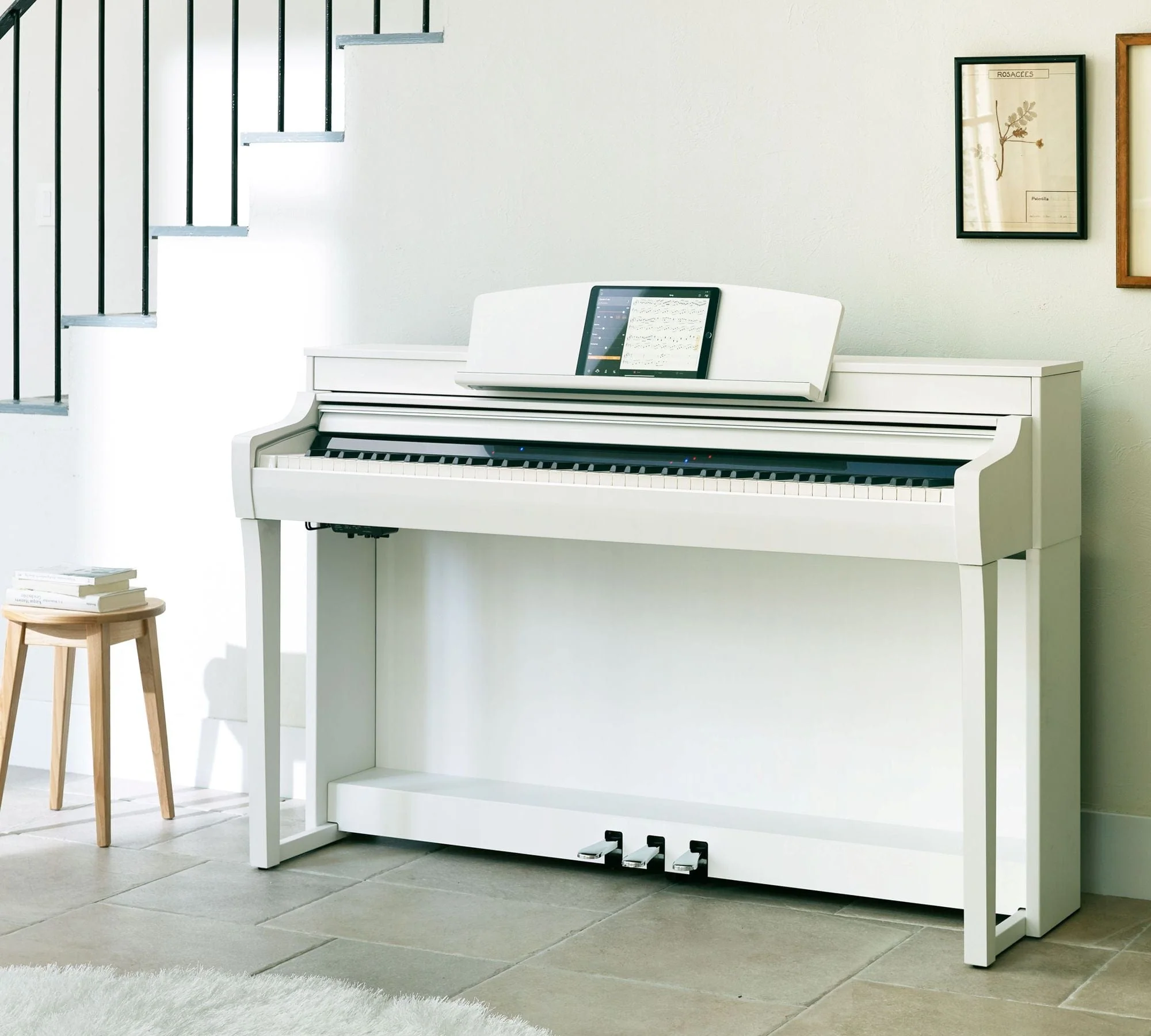 Yamaha CSP255 Digital Smart Piano; White - Image 2