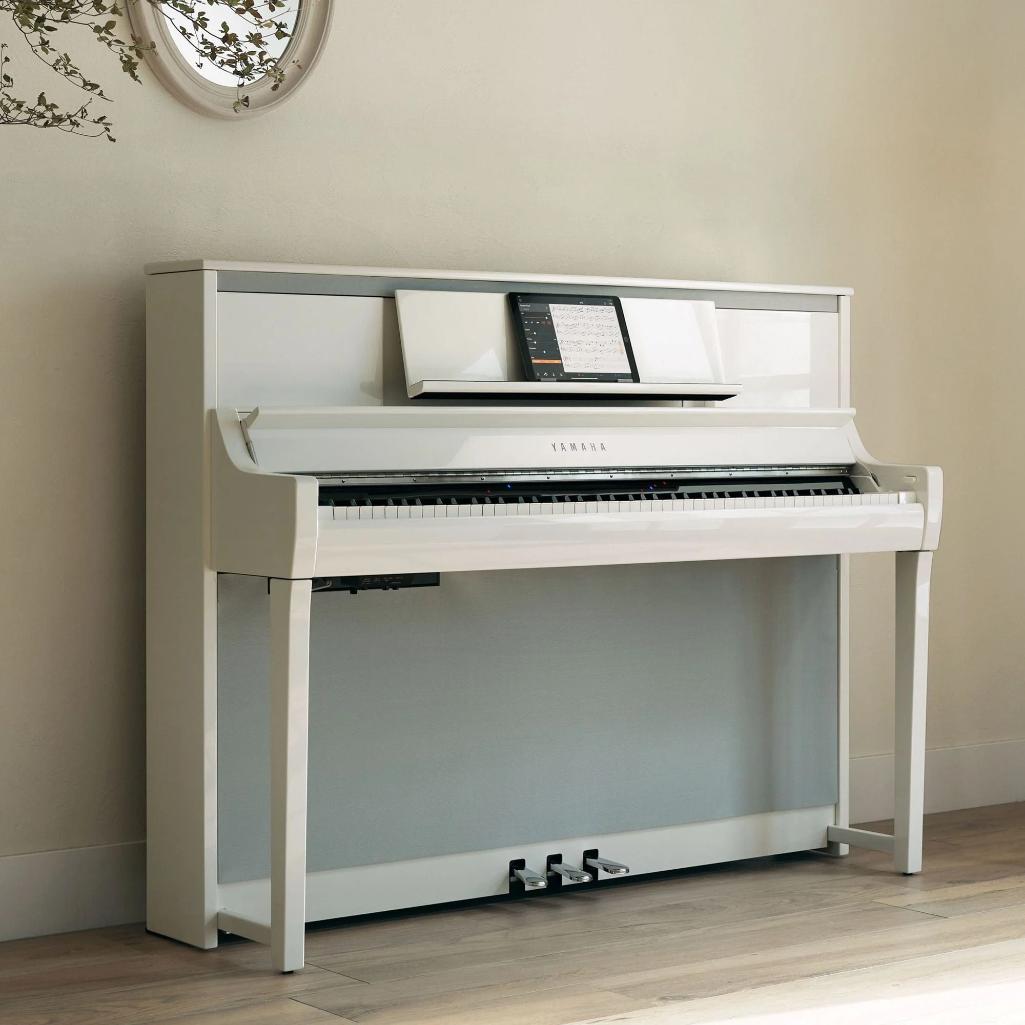 Yamaha CSP295 Digital Smart Piano; Polished White - Image 3