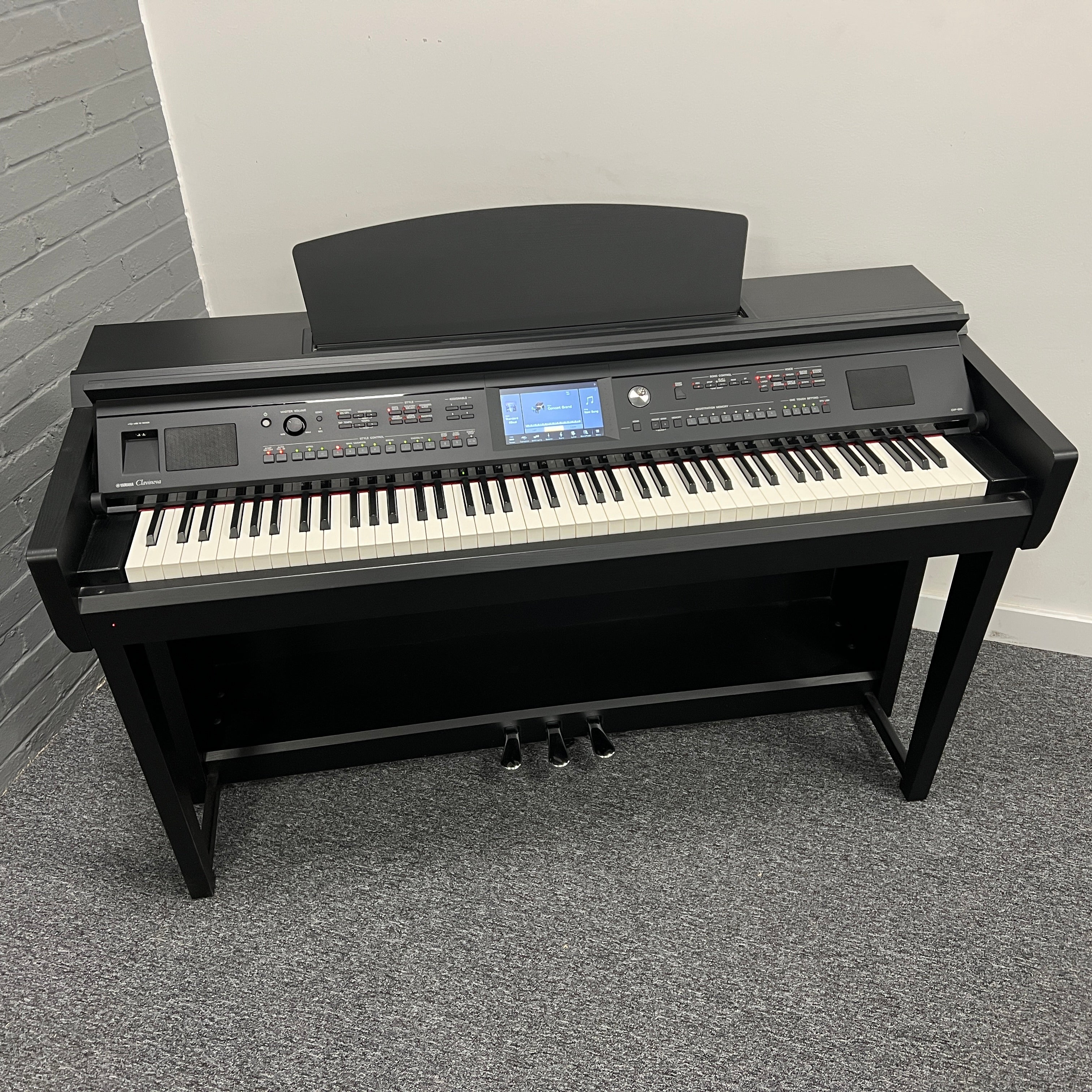 Yamaha CVP605B Digital Piano Black With Matching Stool; Serial No: BCUO01006 | Second Hand - Image 3