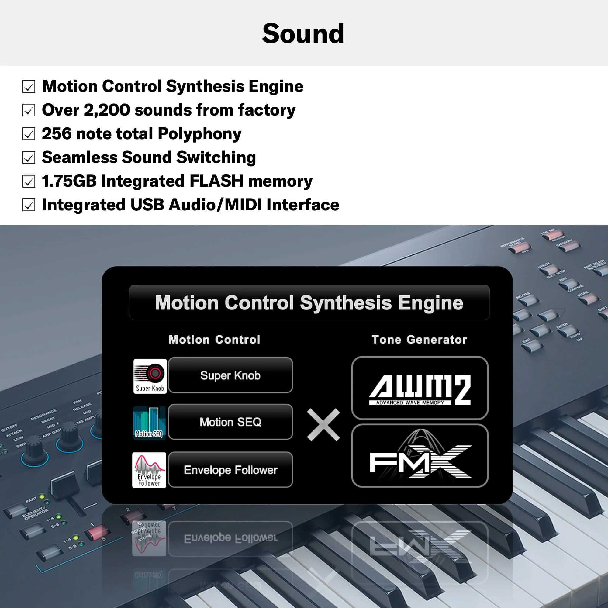Yamaha MODX7+ Synthesizer Keyboard - Image 4