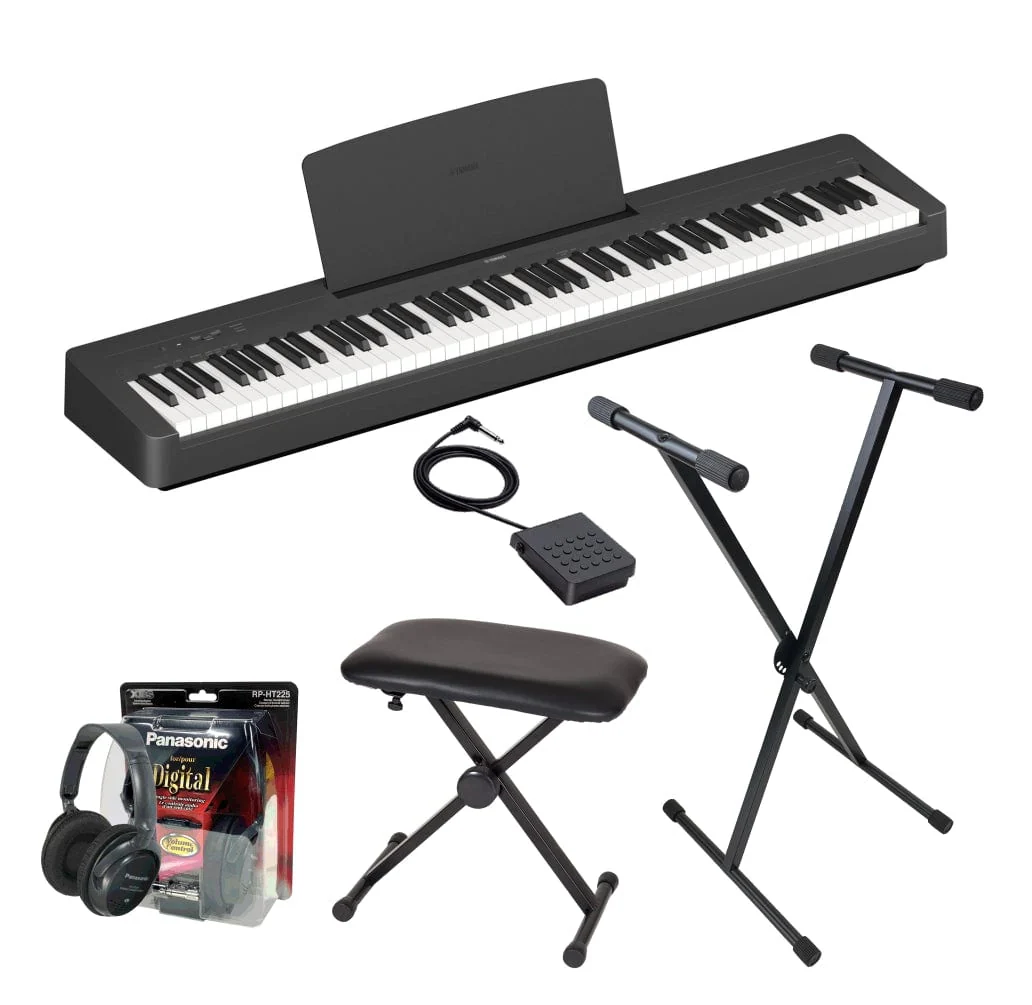 Yamaha P145BT Bluetooth Portable Piano Value Package
