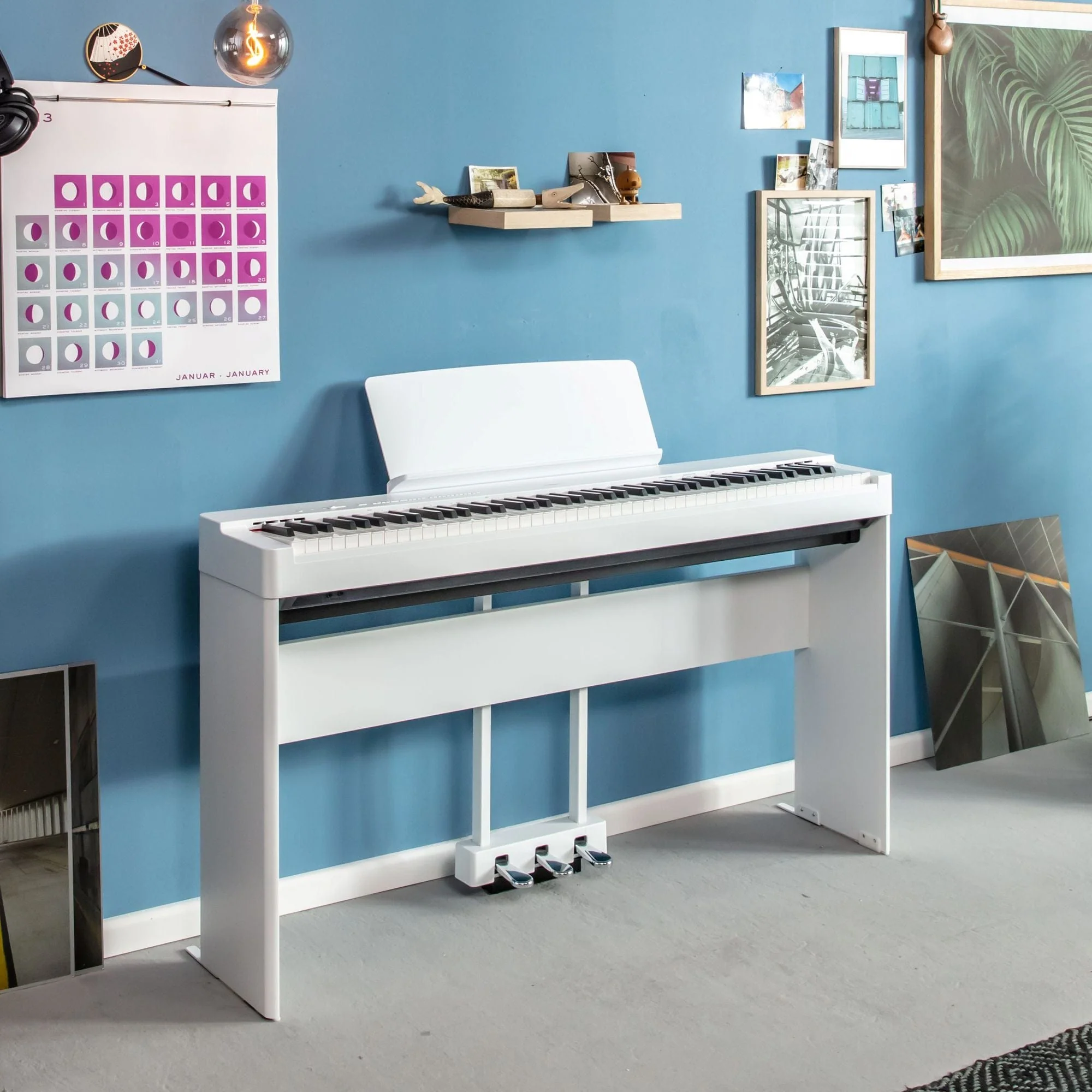 Yamaha P225 Portable Digital Piano; White - Image 5