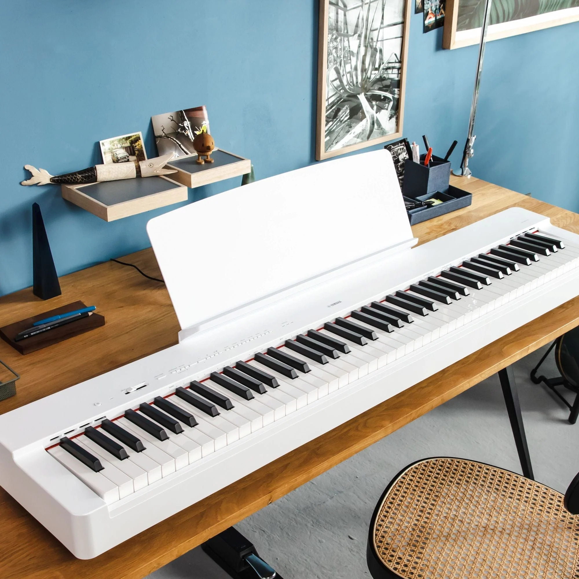 Yamaha P225 White Piano Upgraded Package - Image 8