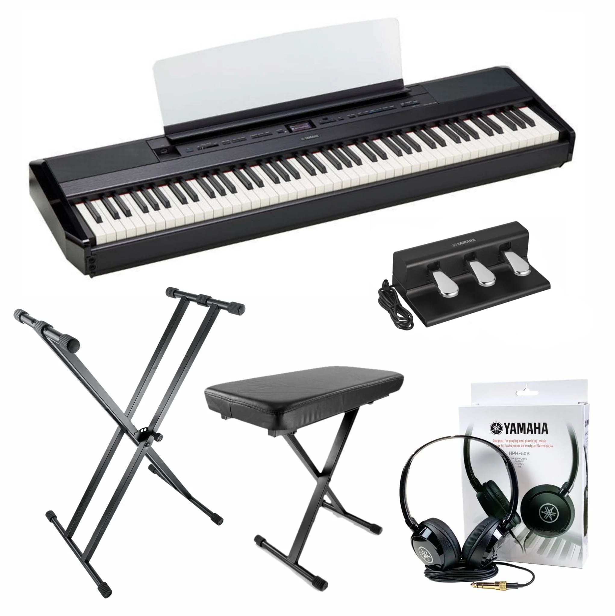 Yamaha P525 Digital Piano Premium Package; Black