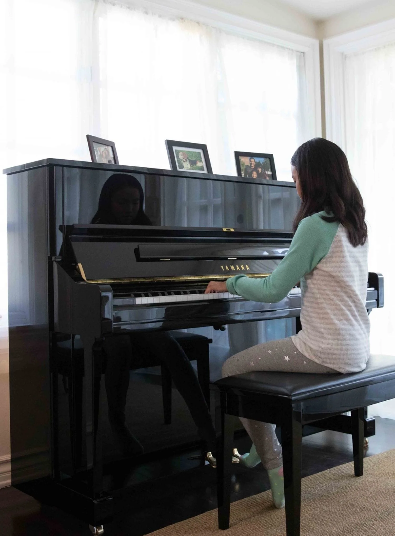 Yamaha U1 TA3 Transacoustic Upright Piano; Polished Ebony - Image 6