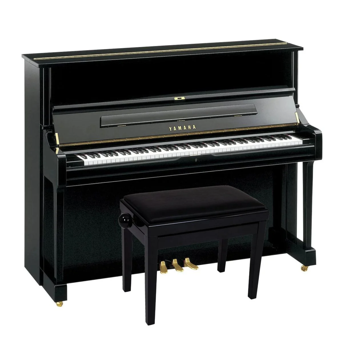 Yamaha U1 Upright Piano; Polished Ebony - Image 14