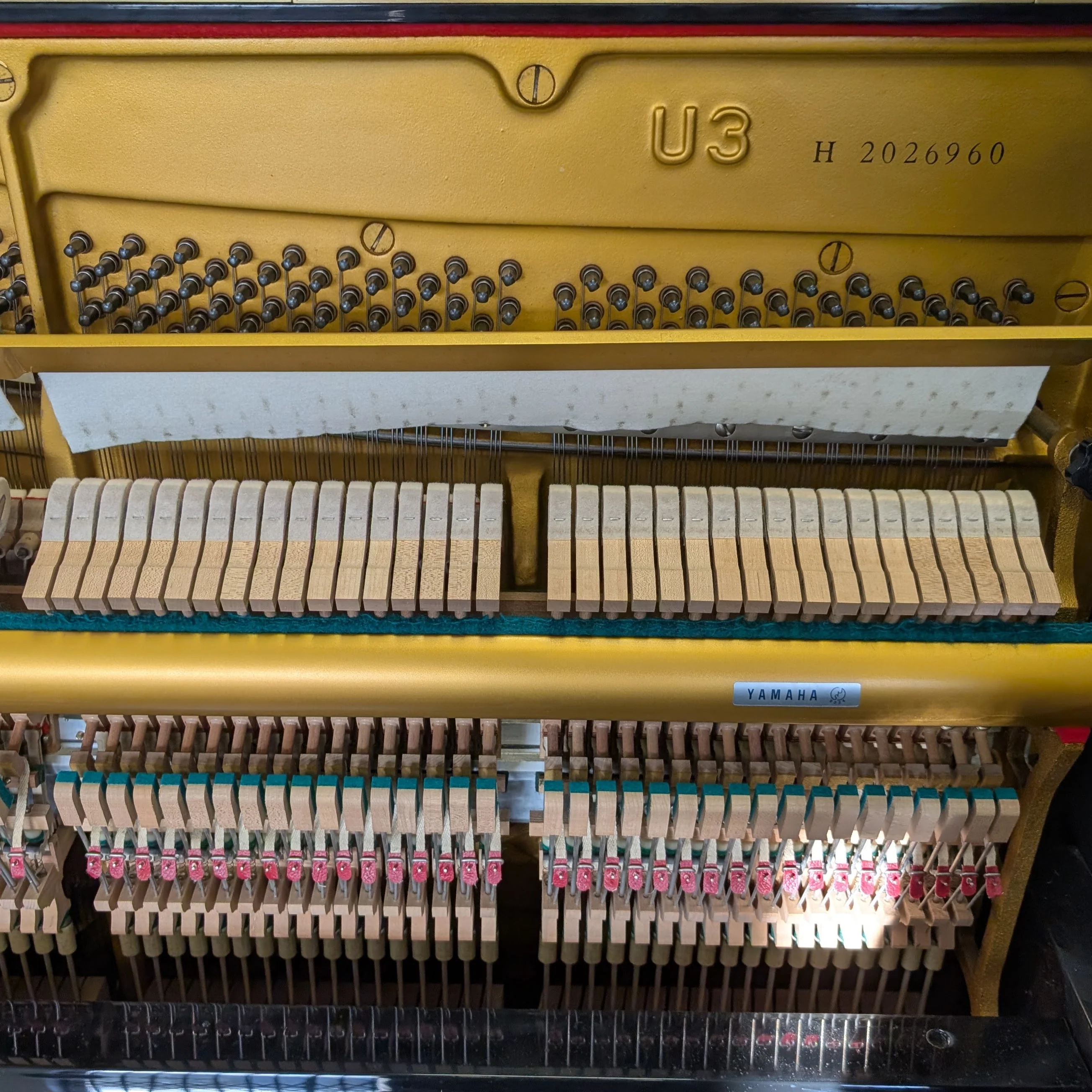 Yamaha U3 Upright Piano in Polished Black Serial No: H2026960 | RECONDITIONED AS NEW - Image 10